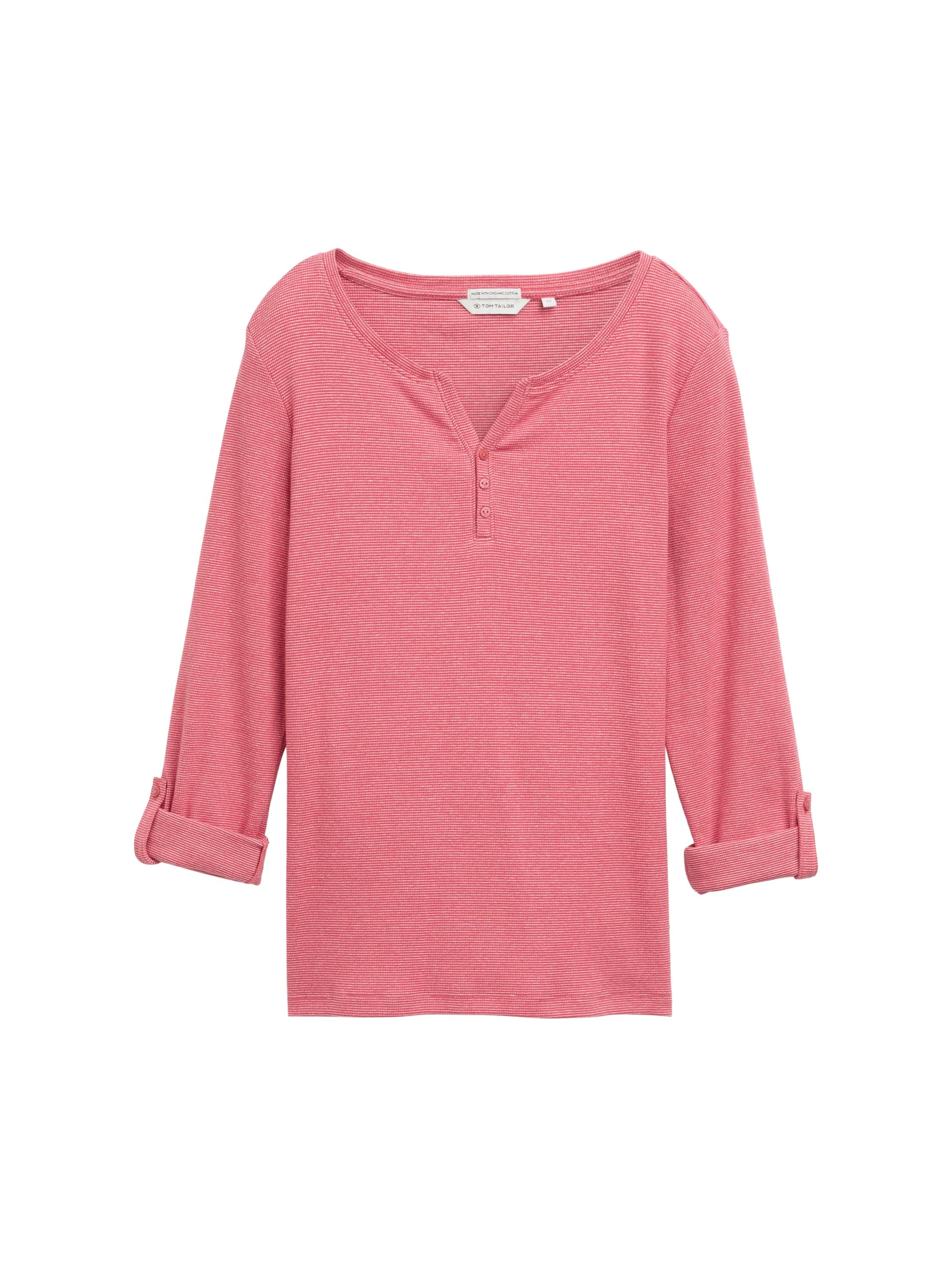 TOM TAILOR Henleyshirt, mit 7/8 Arm