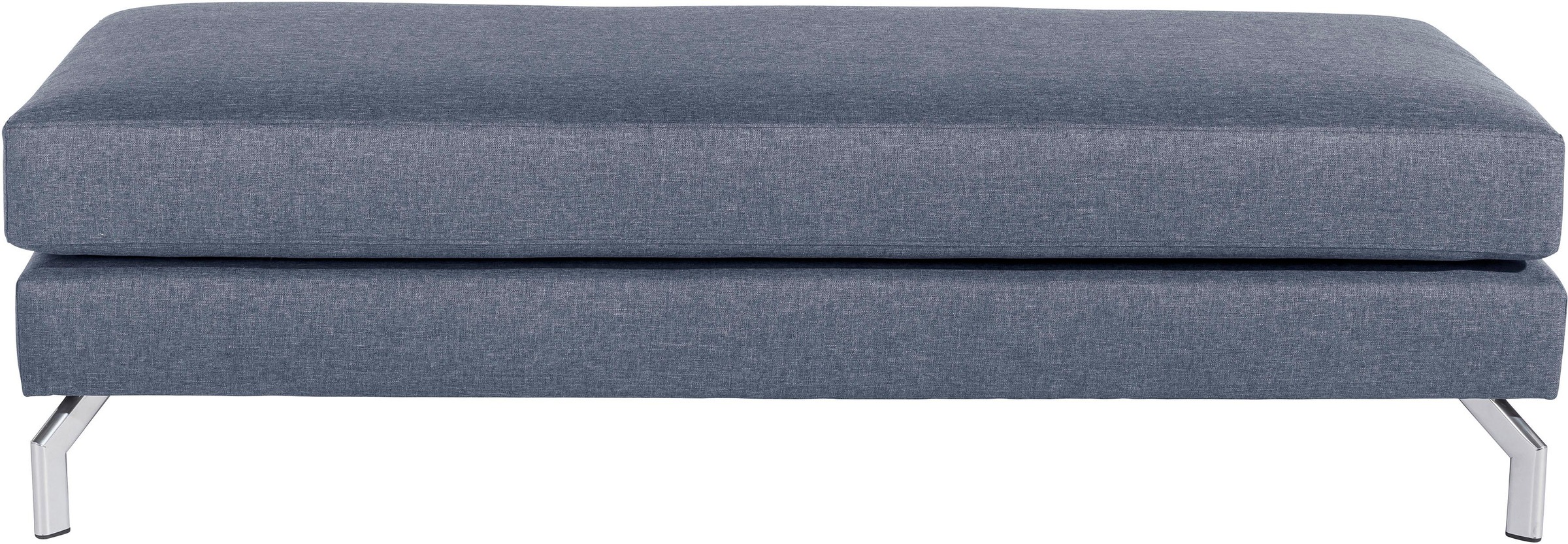 Max Winzer® Ecksofa »Flori Set inkl. Hocker, guter Sitzkomfort, aktuelles Design«, (Spar-Set, Ecksofa und Hocker), elegant mit abgewinkelten Chromfüßen, inklusive Zierkissen