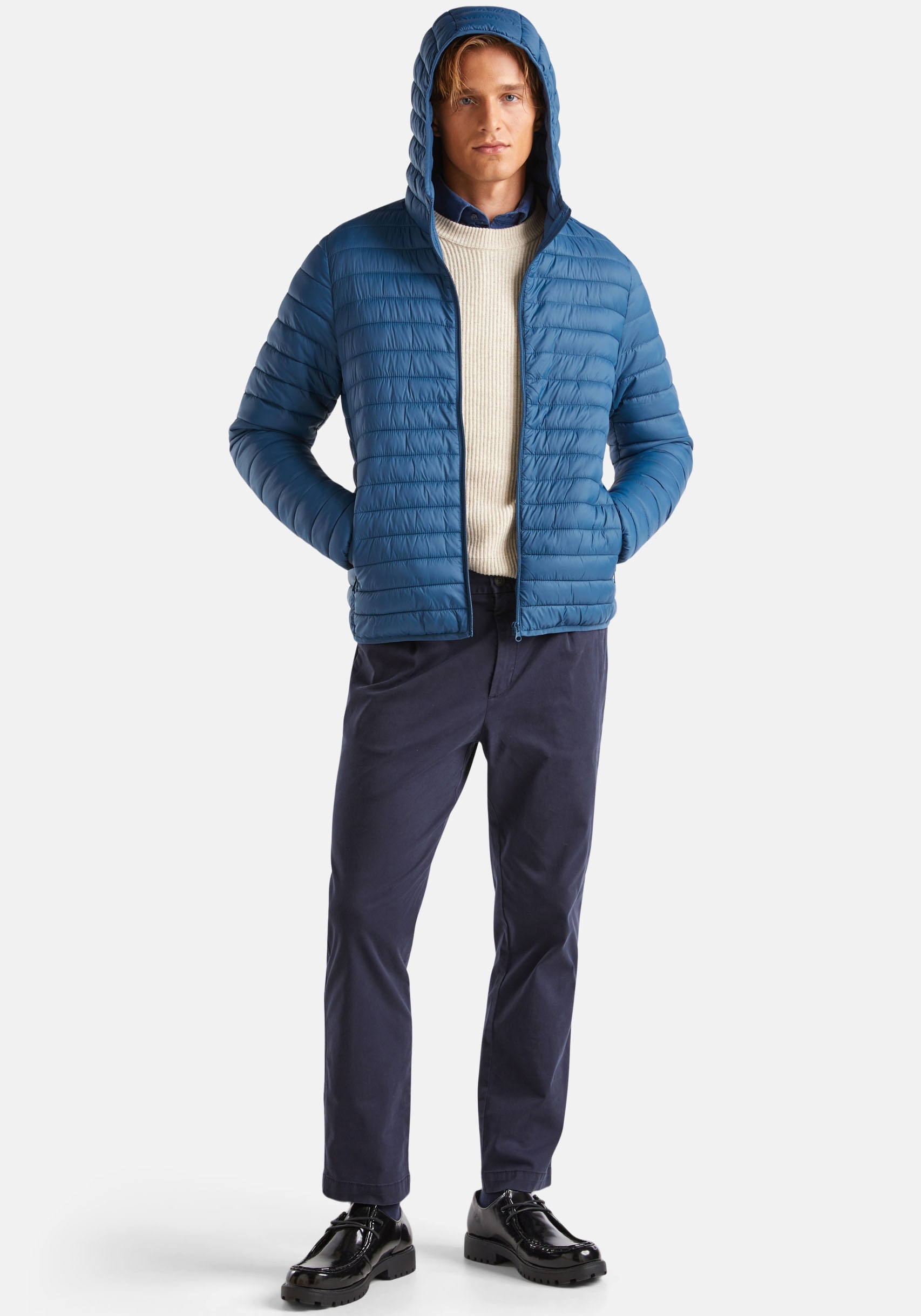 United Colors of Benetton Steppjacke, mit Kapuze, mit seitlichen Zipper-Taschen