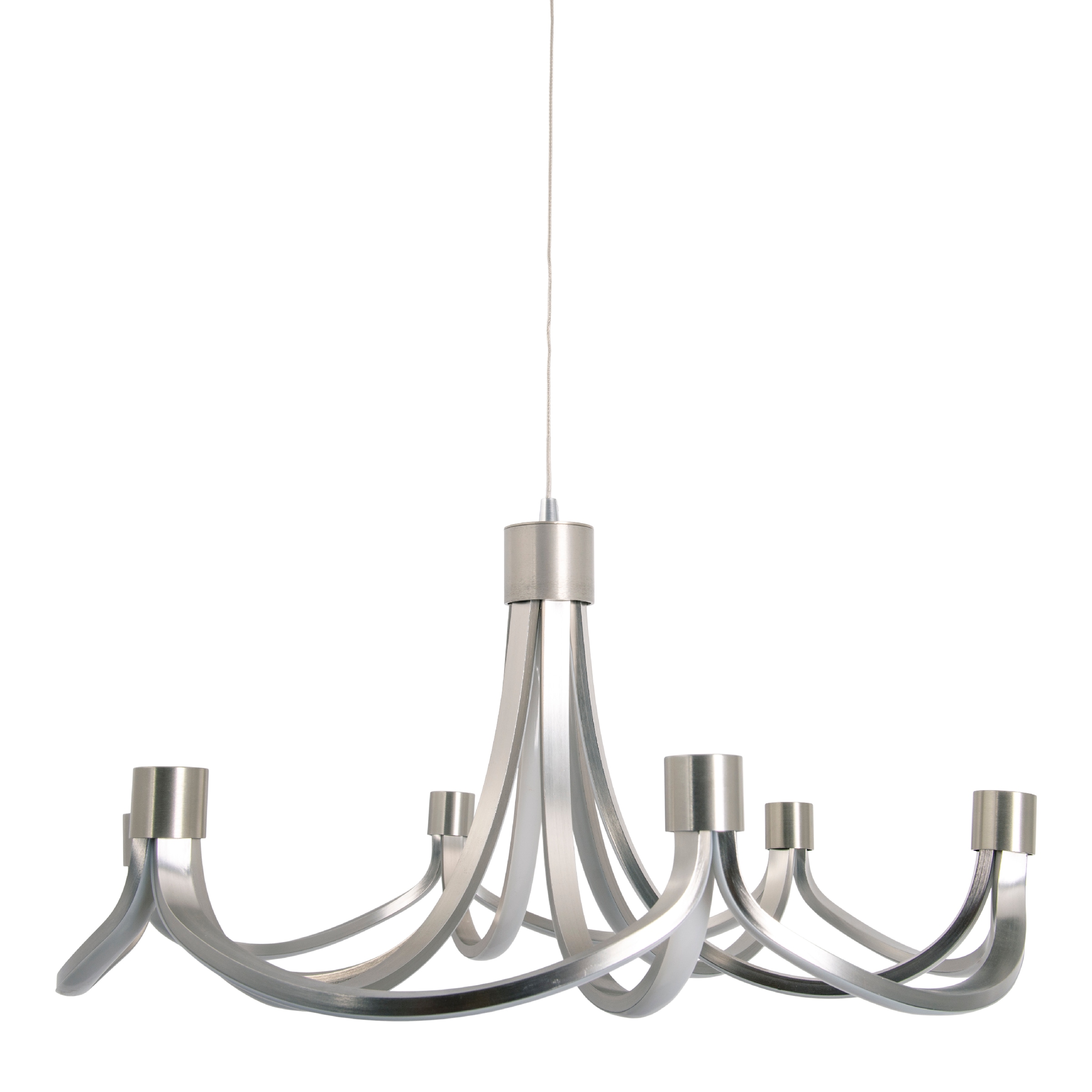 näve LED Pendelleuchte »Festos« LED-Modul 1 Stk. Kronleuchter, stufenweise dimmbar, satiniertes Metall, H: 150cm