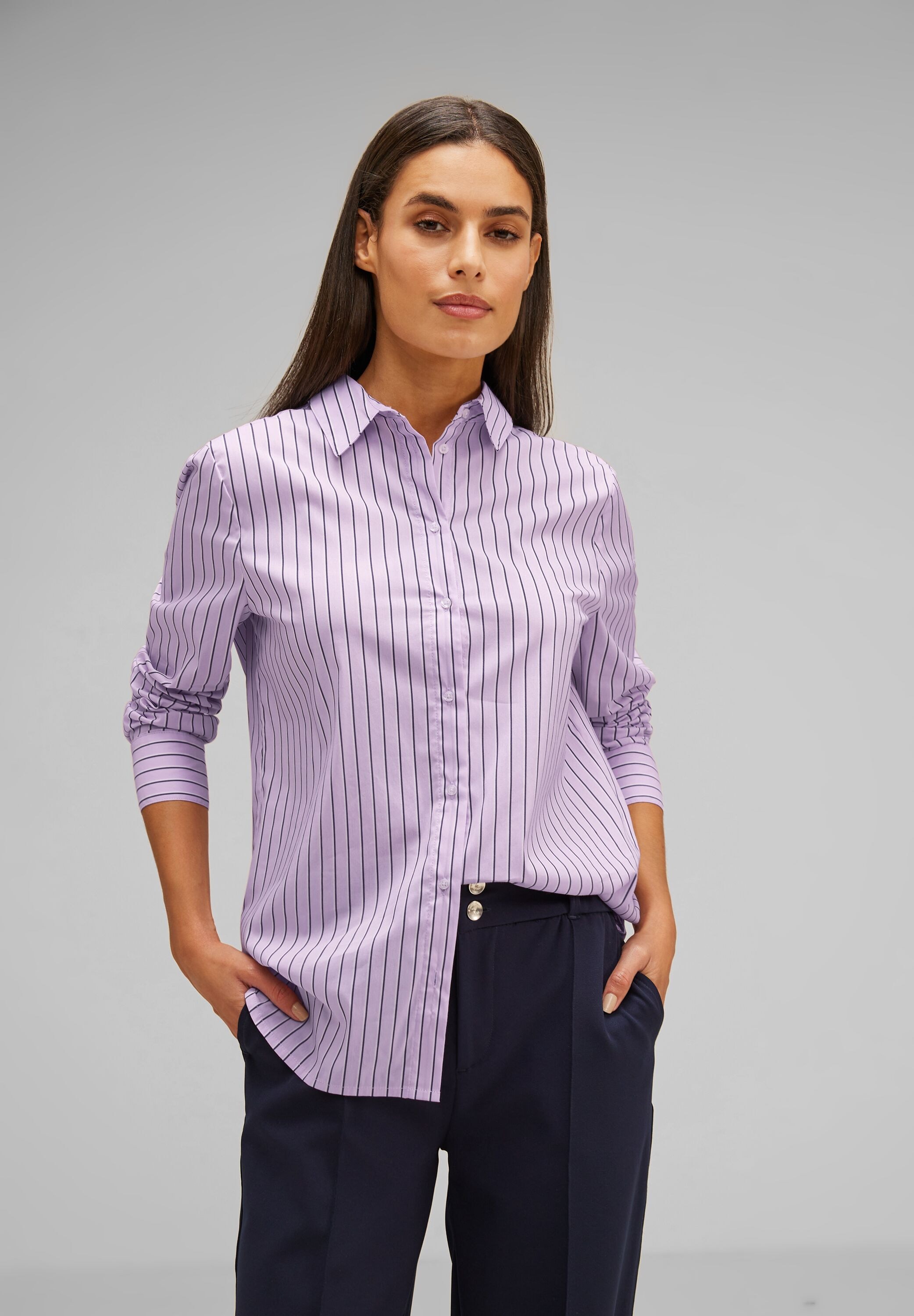 Longbluse »Office Streifenbluse LTD QR Striped office blouse«, Streifenmuster