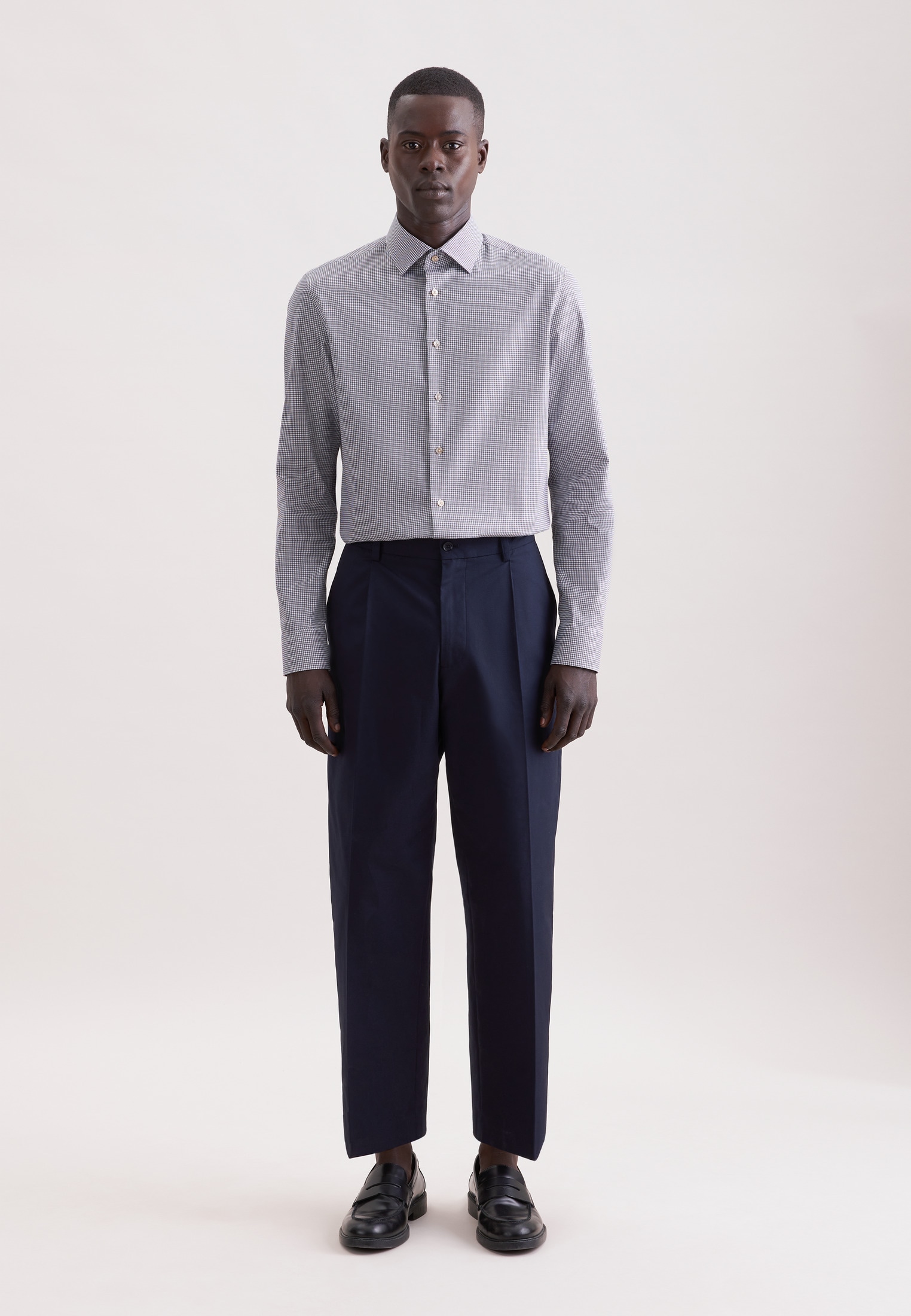 seidensticker Businesshemd »Schwarze Rose« Slim 1/1 Extra lang Kentkragen Druck