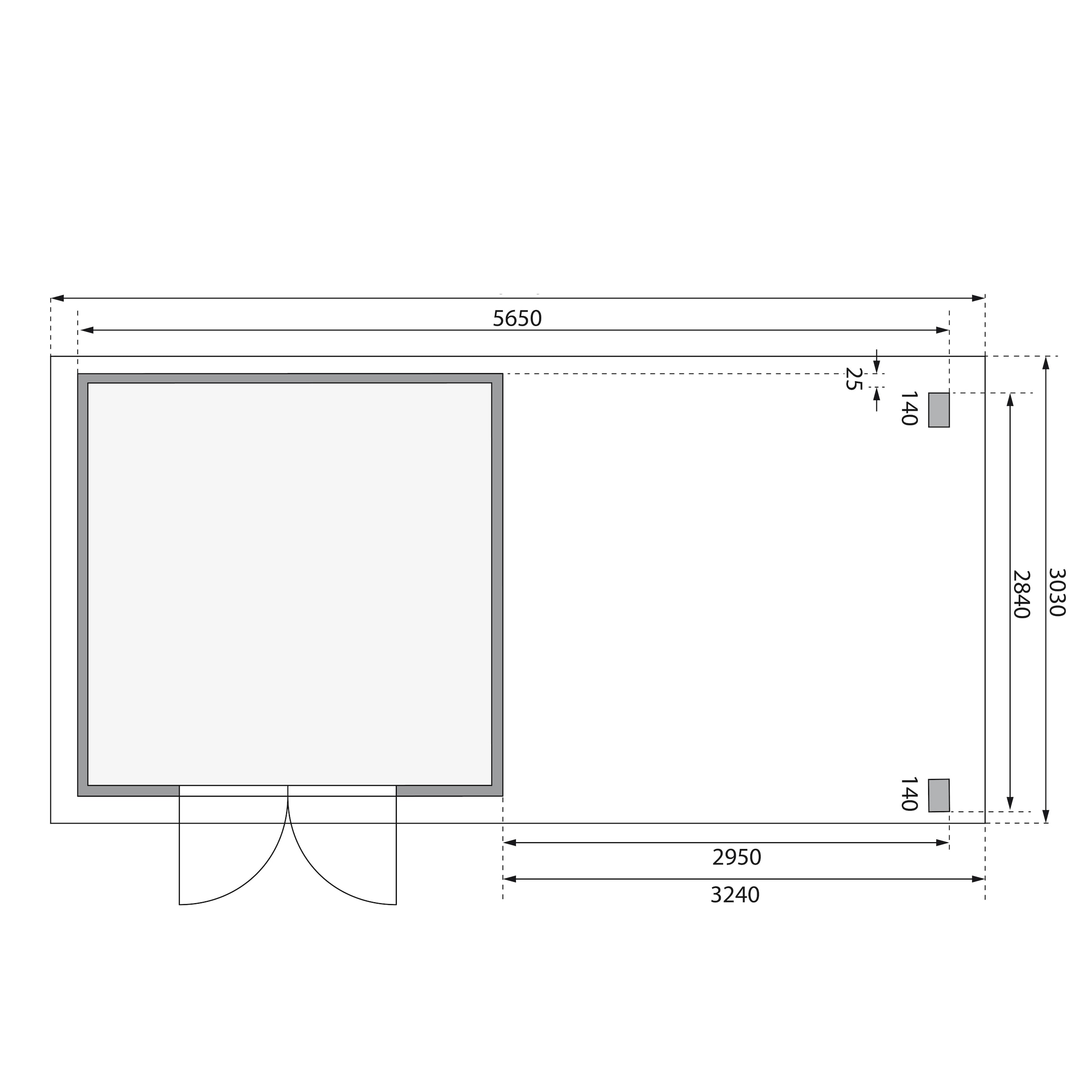 Karibu Gartenhaus »Ammersee 4«