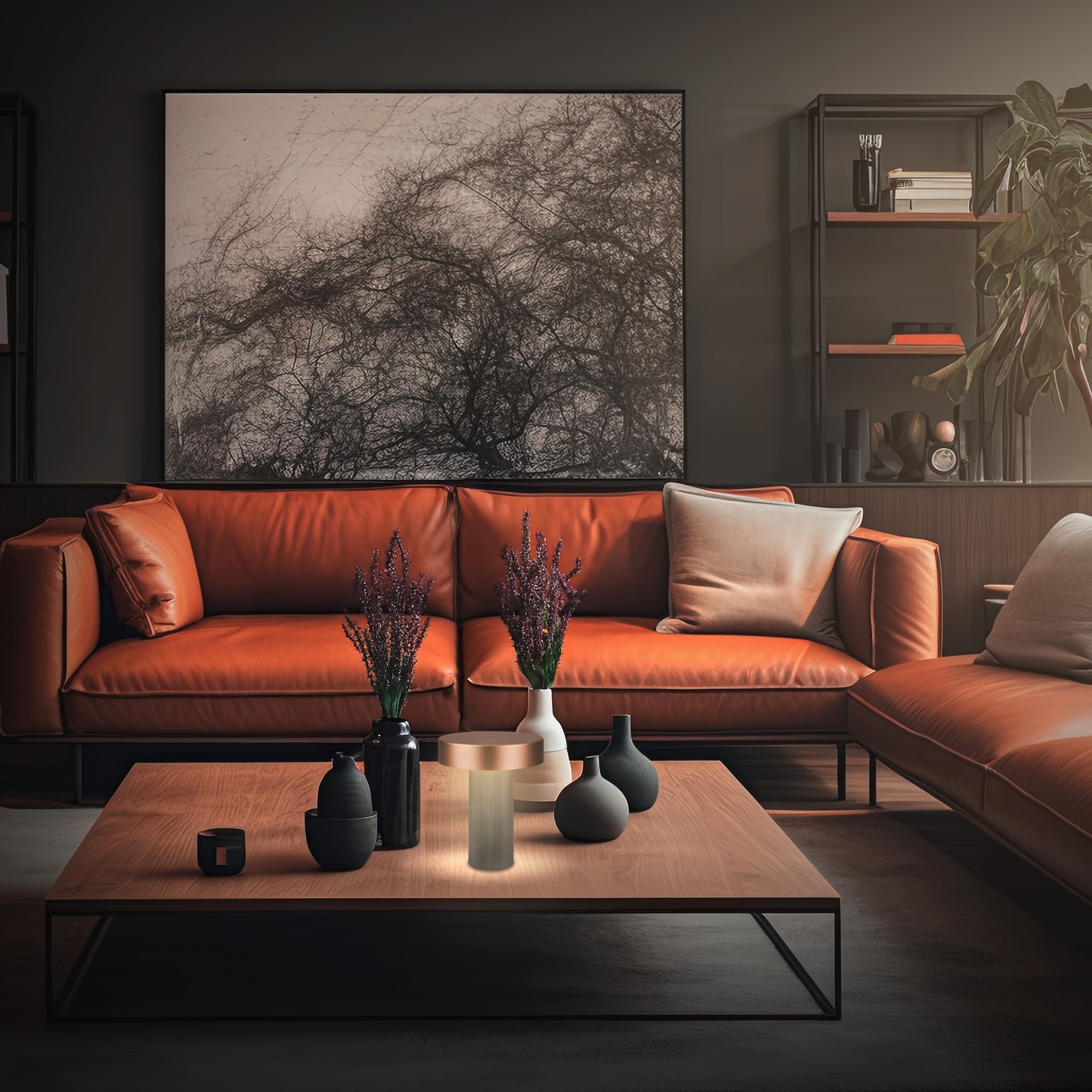 Briloner Leuchten LED Tischleuchte »BITO« LED-Board 1 Stk. Warmweiß 16x20 cm, Akku tauschbar, Indoor/Outdoor, Wohnzimmer, Balkon