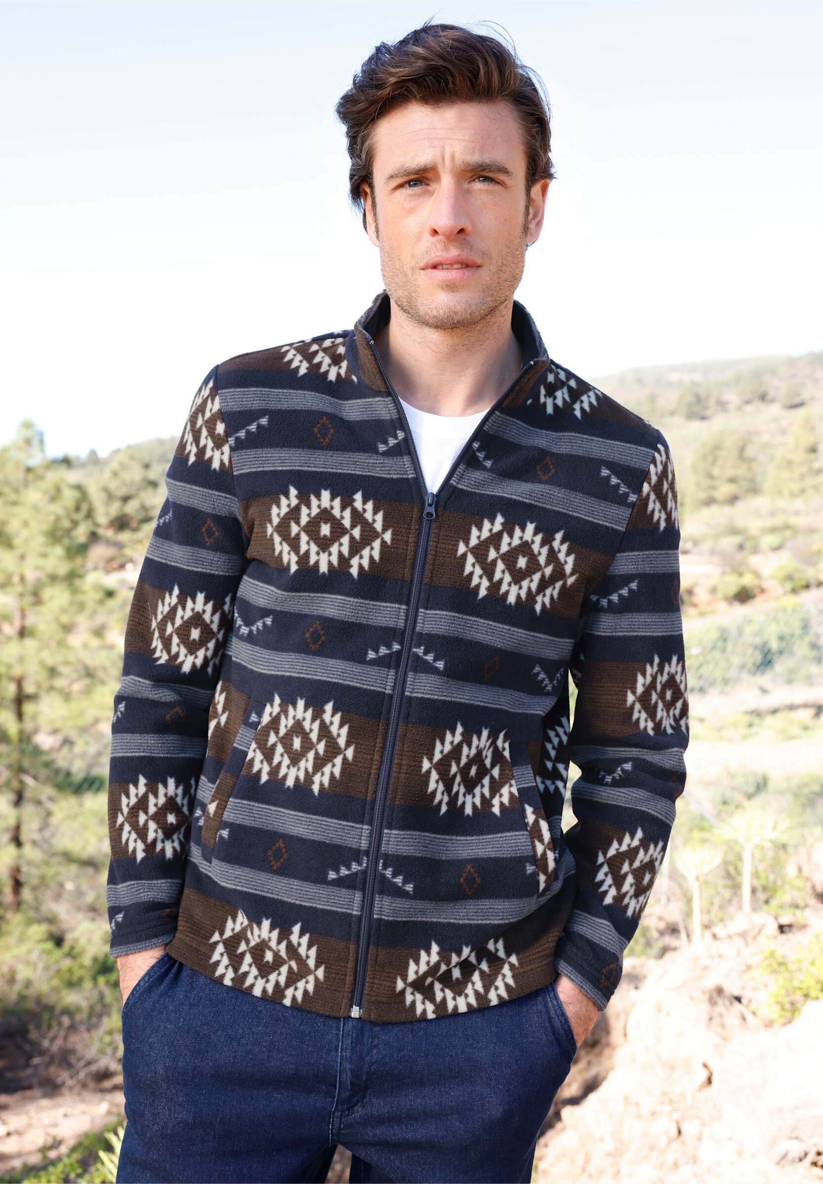 Witt Fleecejacke »Fleece-Jacke Fleecejacke mit Allover-Print«