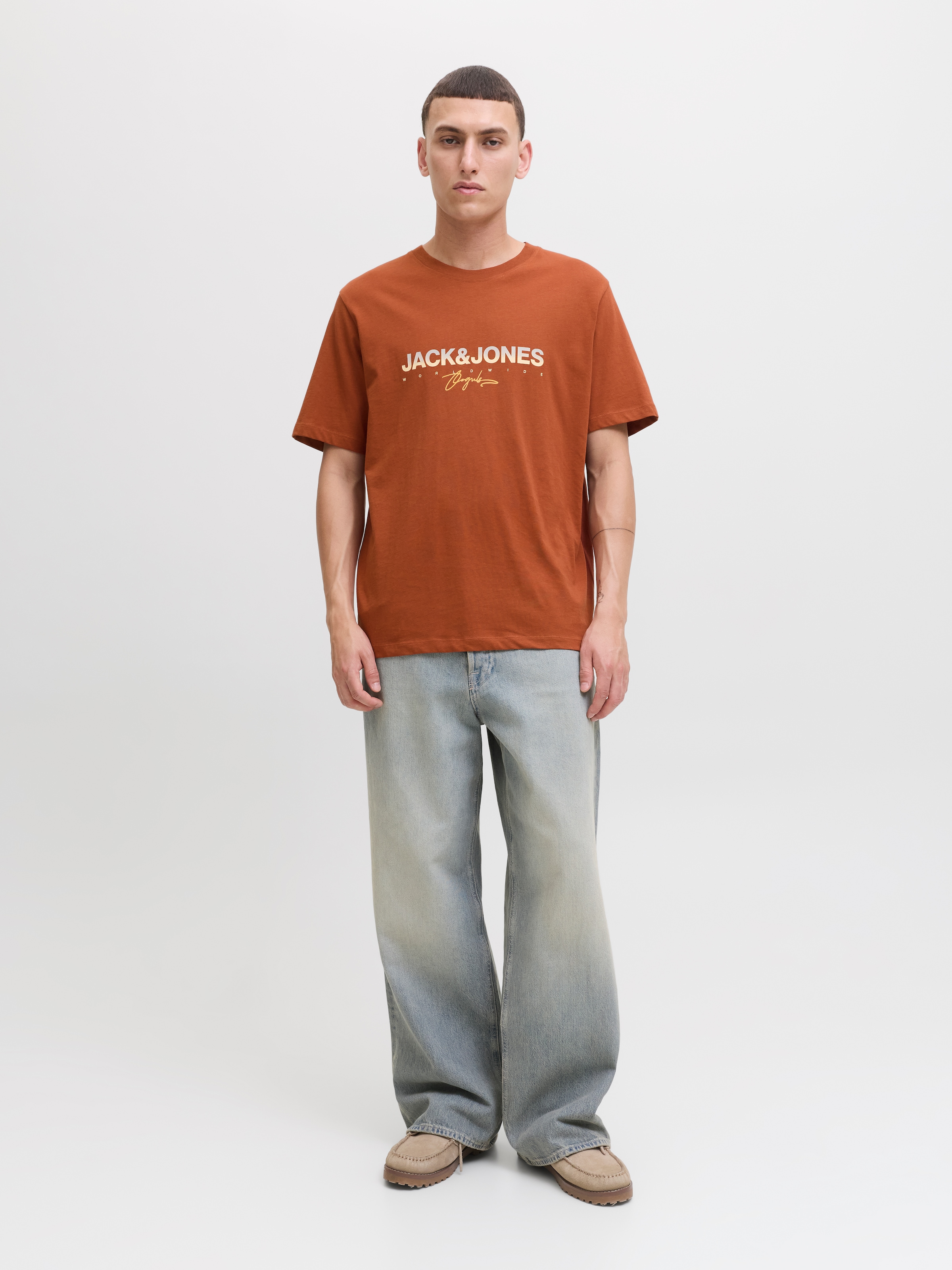 Jack & Jones Print-Shirt »JORCANGGU TEE SS CREW NECK FST«, mit Logoprint