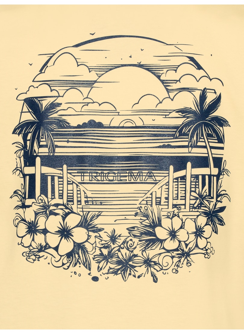 Trigema T-Shirt »TRIGEMA T-Shirt mit großem Backprint«, (1 tlg.)