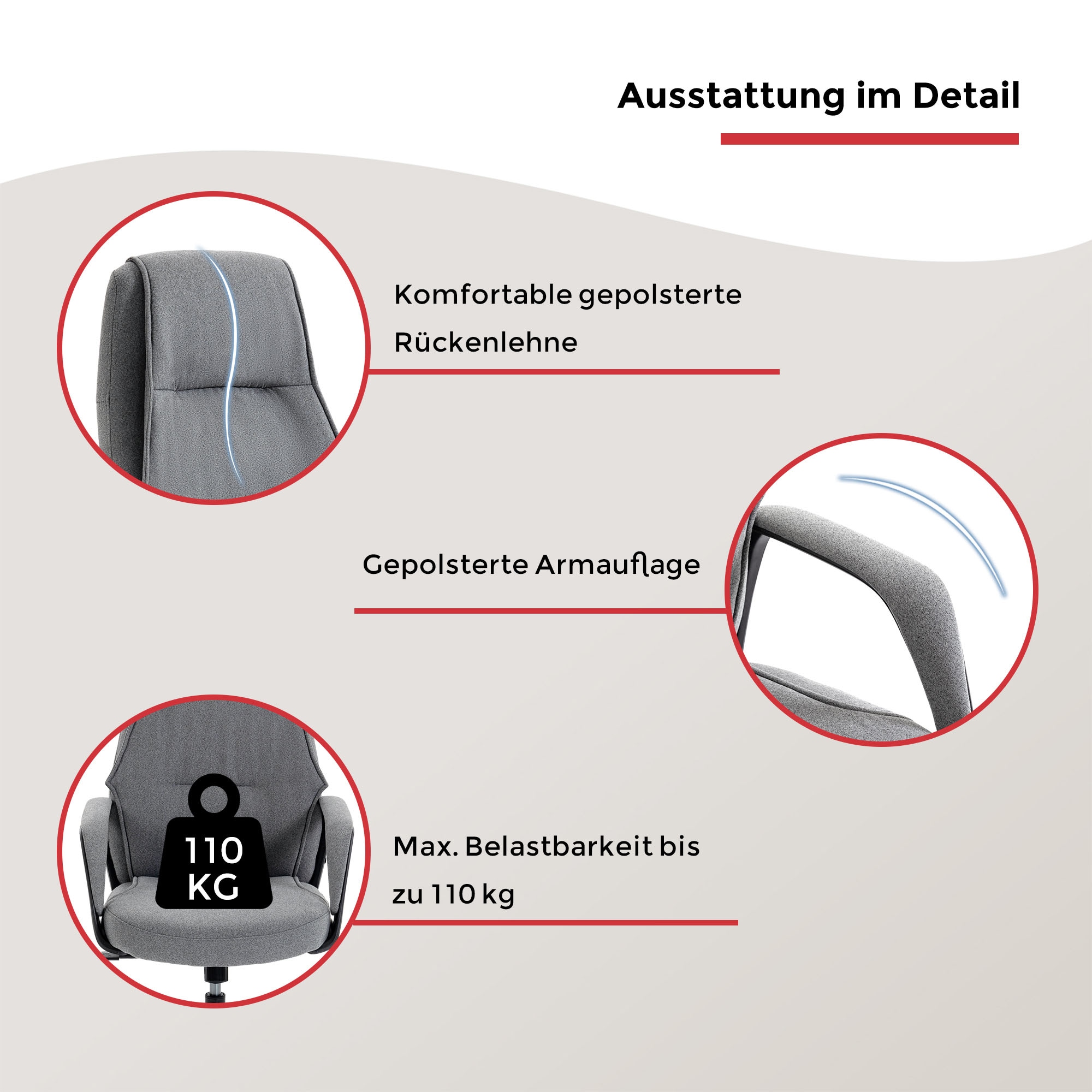 Duo Collection Chefsessel »Arjen« () 1 Stk.Hochwertiger Filzstoffbezug