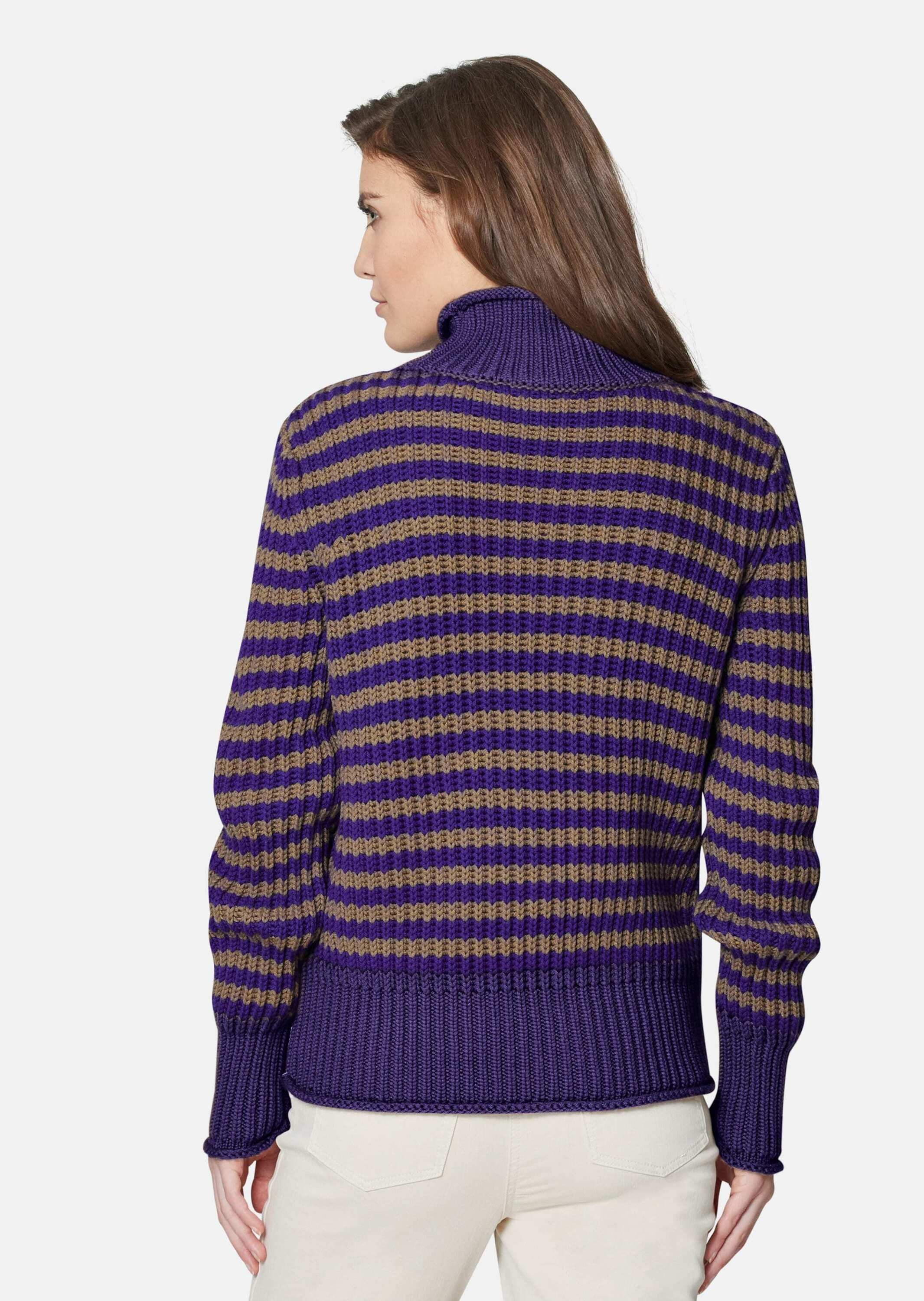 MADELEINE Longpullover »Pullover Softer Schurwoll-Pullover mit stylischen Streifen«
