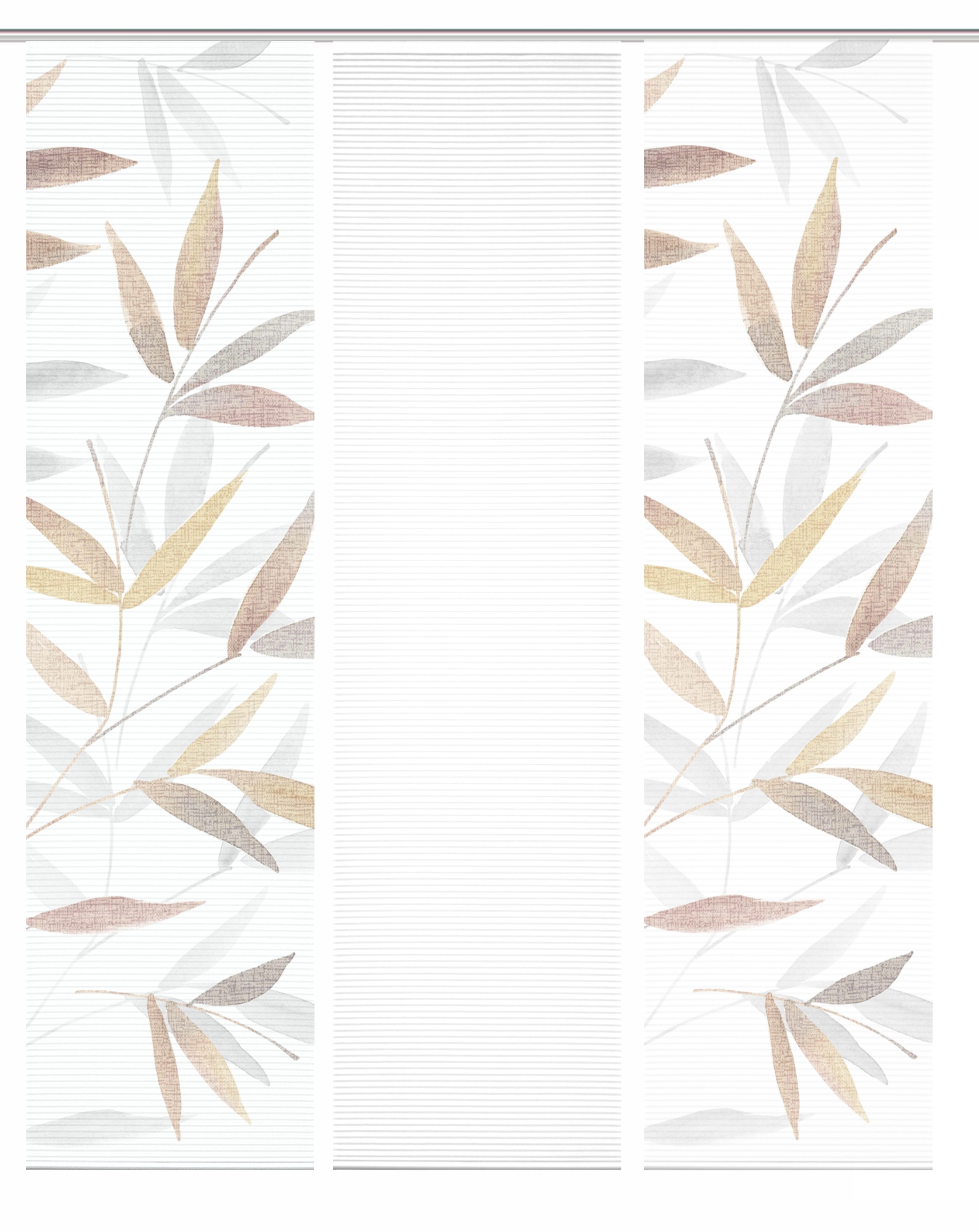 HOME in green Schiebegardine »RANDOW« Paneelwagen 3 Stk. tlg. SET DIGITALDRUCK,BAMBUSOPTIK RECYCELT