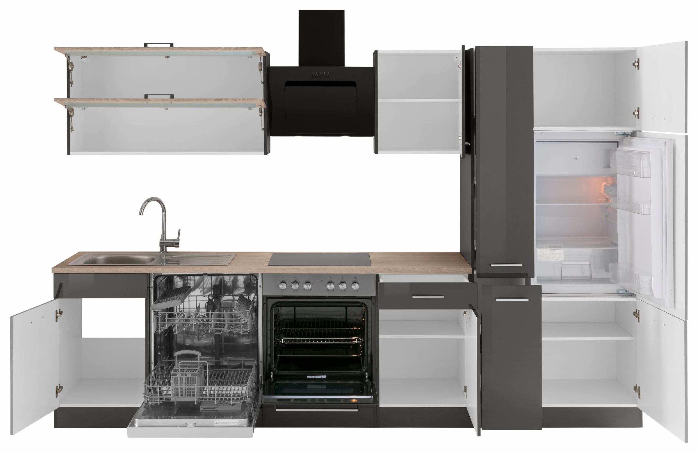 HELD MÖBEL Küchenzeile »Utah«, mit E-Geräten, Breite 310 cm