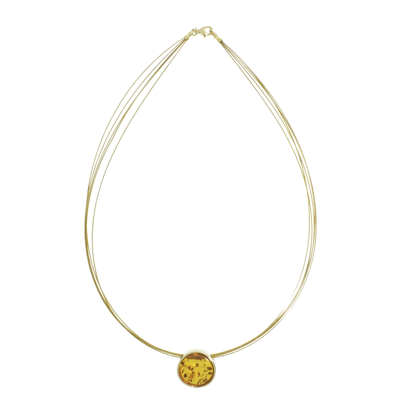 OSTSEE-SCHMUCK Kette mit Anhänger »- Gleiter-Frouke 16 mm - Gold 333/000 - Bernstein«
