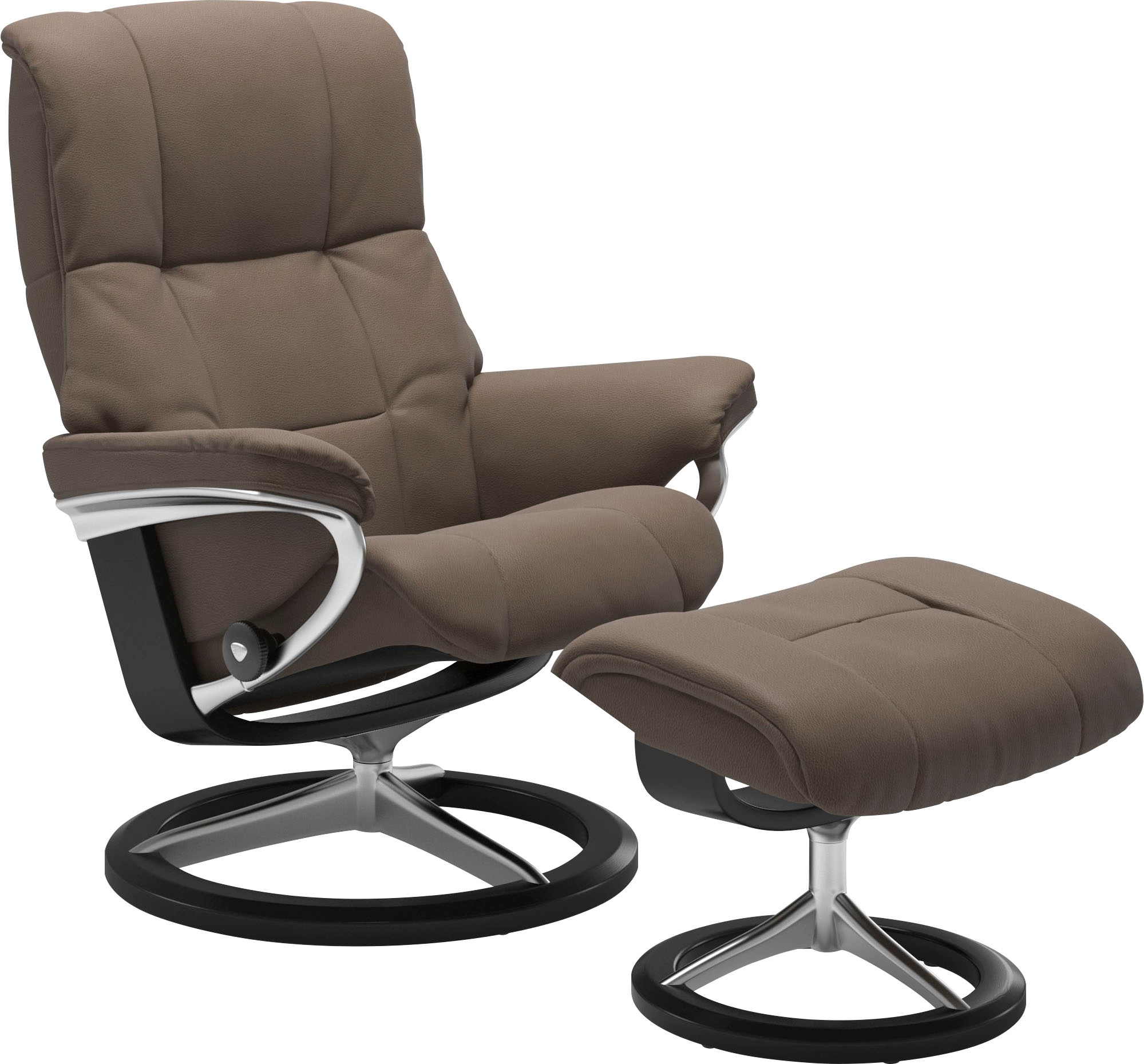 Stressless® »Mayfair« Sessel mit Hocker,  mit Hocker, mit Signature Base, Größe S, M & L, Gestell Schwarz