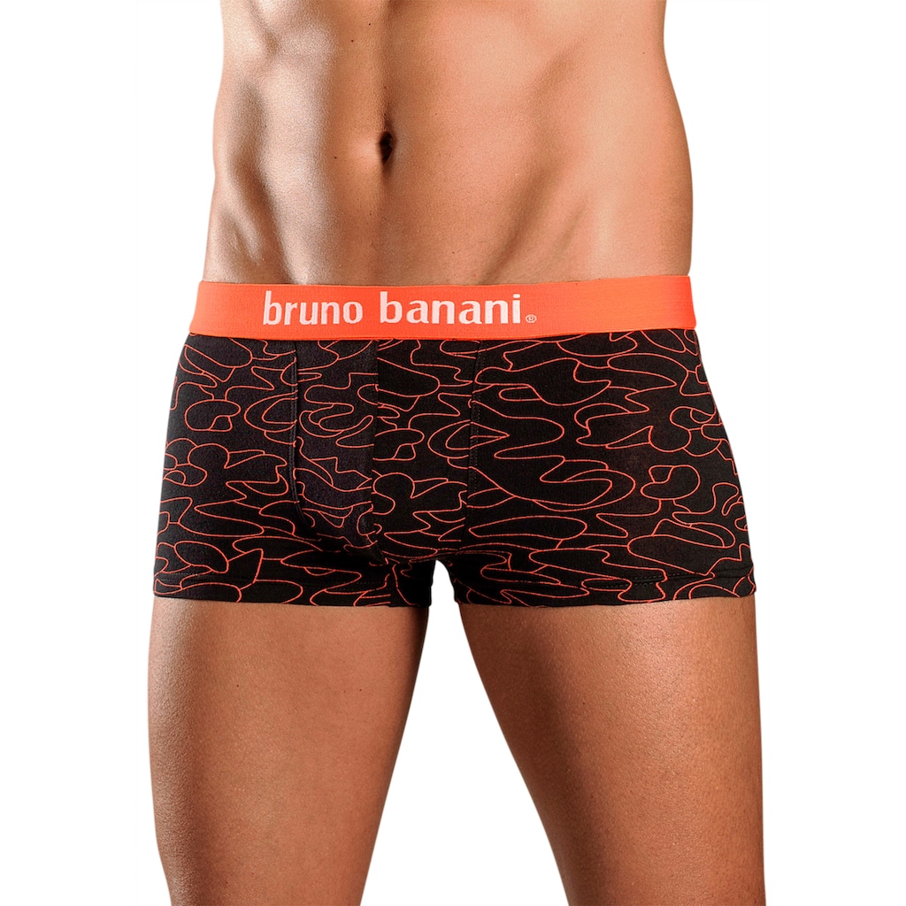 Bruno Banani Boxershorts, (Packung, 4 St.), in Hipster-Form uni oder gemustert