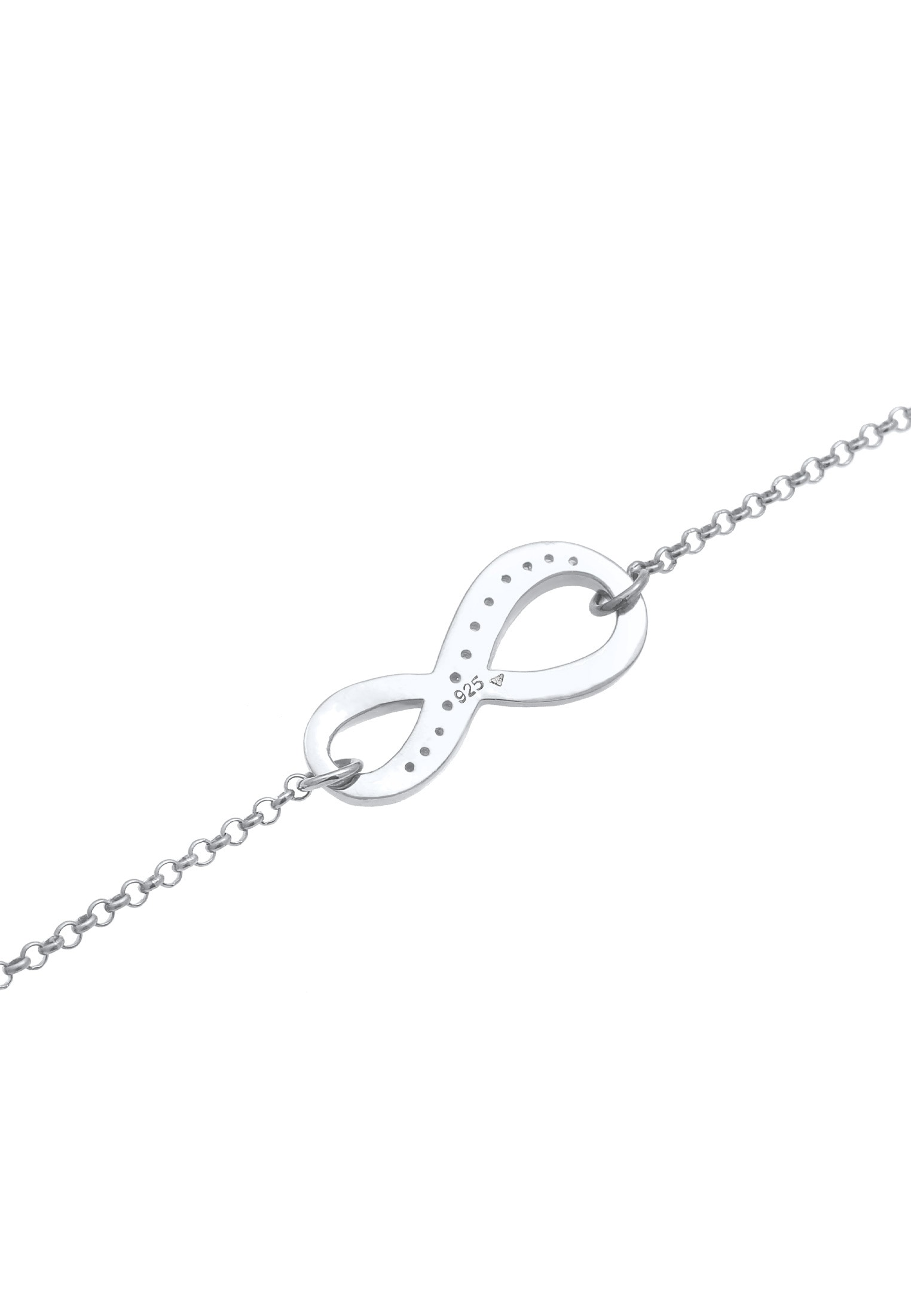 Elli Armkette »Armband Infinity/Unendlichkeit mit Zirkonia 925 Silber«