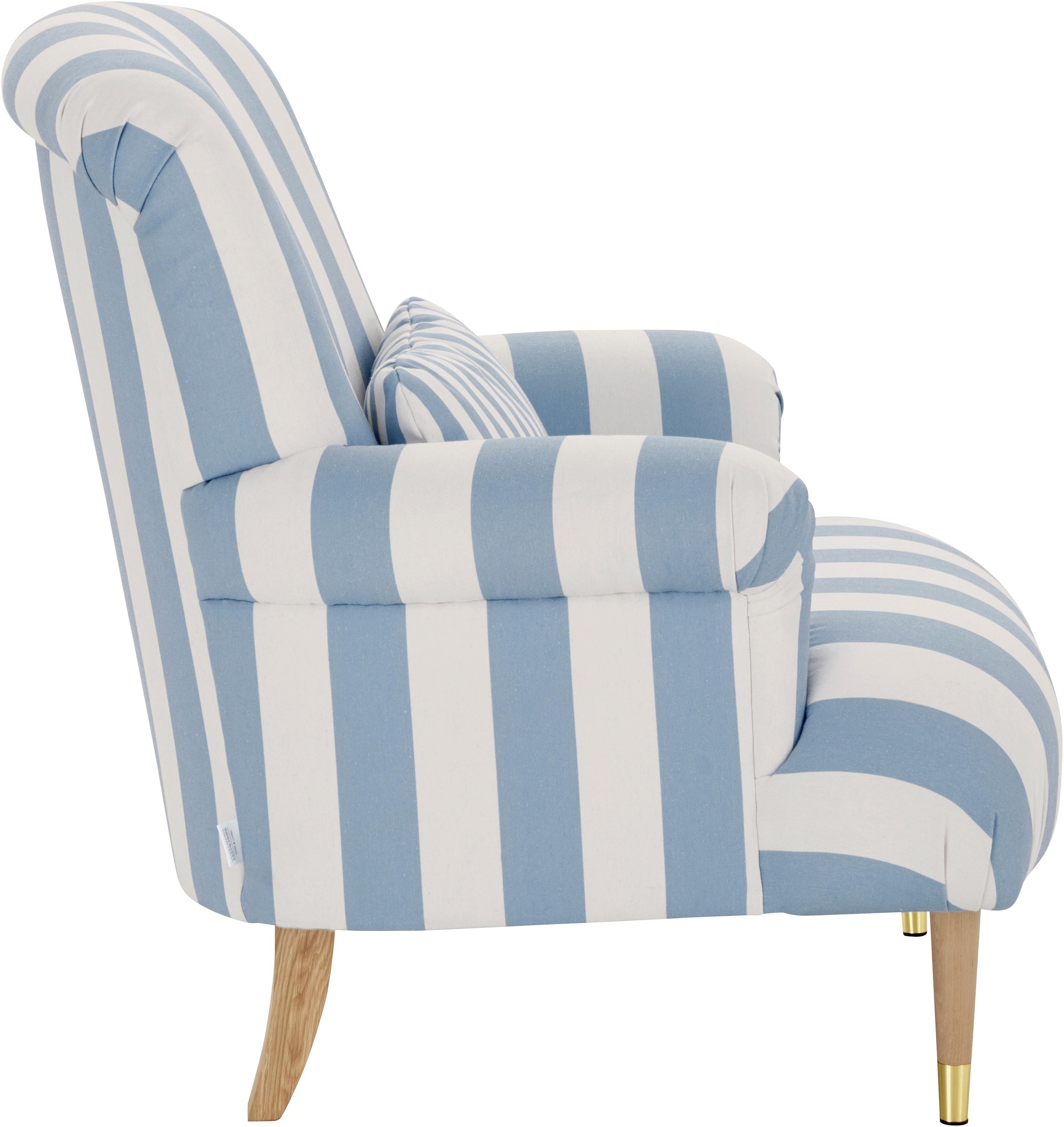 Home affaire XXL-Sessel »Cholet Sessel« mit Zierkissen und Beinen aus Eiche, Bezugsqualität: Baumwollmix, Big