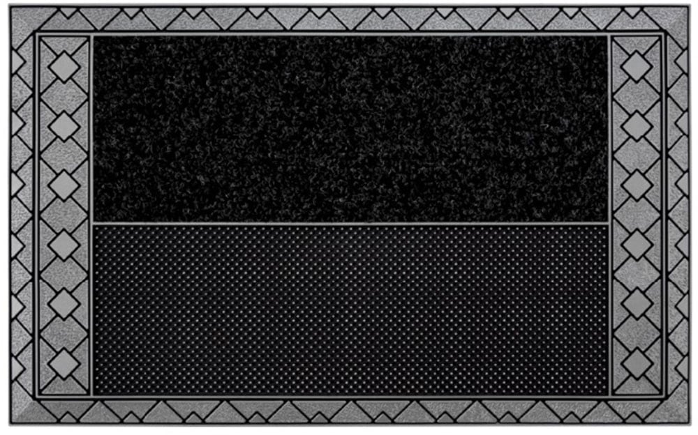 Home2Fashion Fußmatte »DC - Rhombus«, rechteckig, 8 mm Höhe, Schmutzfangmatte, robust, mit Bordüre, In- und Outdoor geeignet