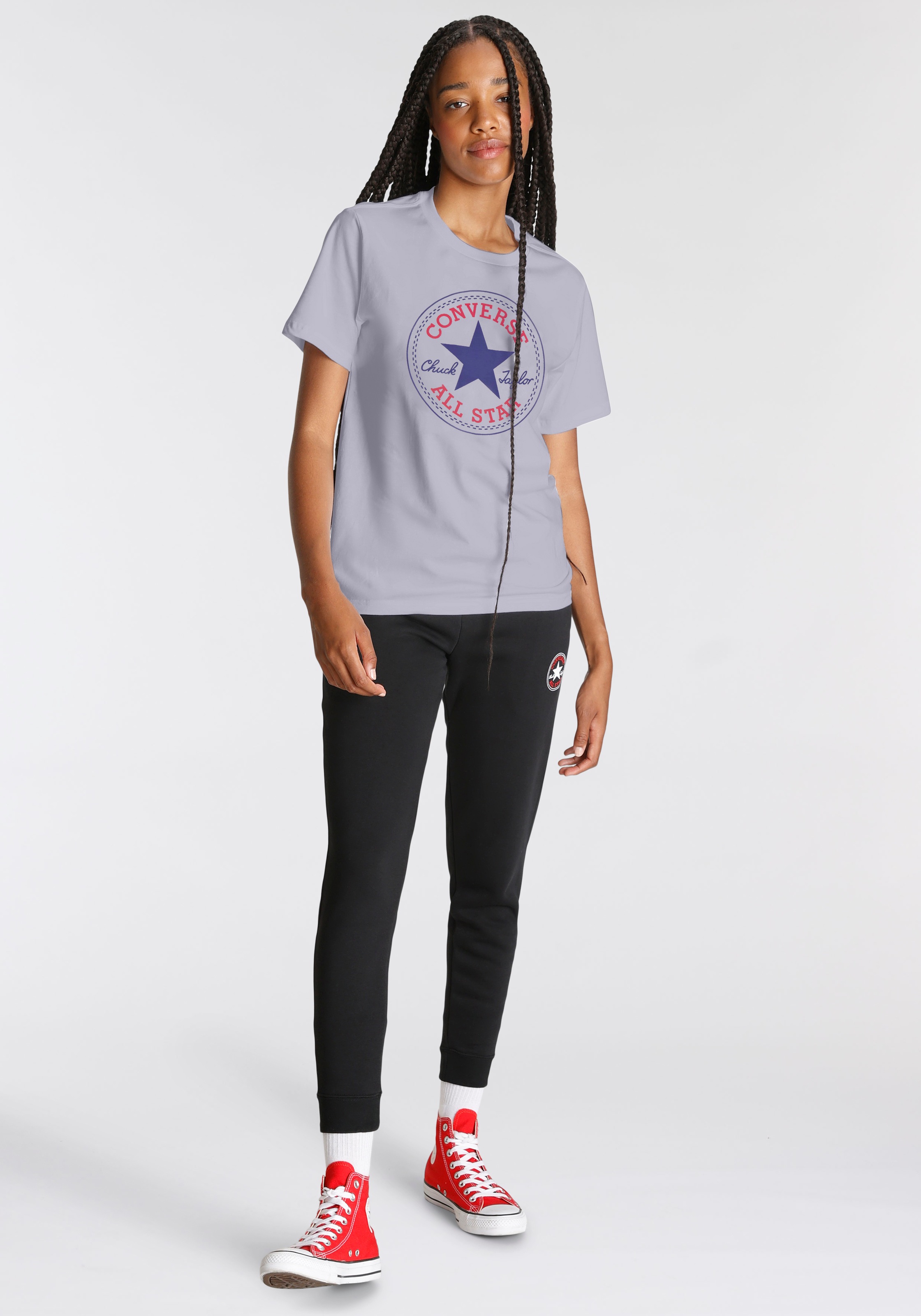 Converse T-Shirt »UNISEX CONVERSE GO-TO ALL STAR PATCH LOGO STANDARD FIT T-SHIRT«, (1 tlg.)