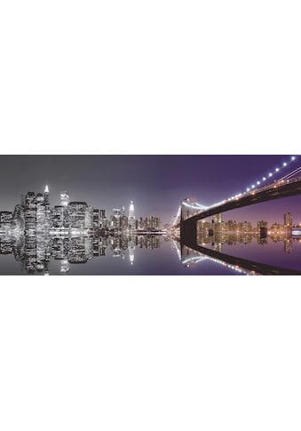 Home affaire Glasbild »Mike Liu: N. Y. Skyline und nächtliche Reflektion«, 125/50 cm kaufen