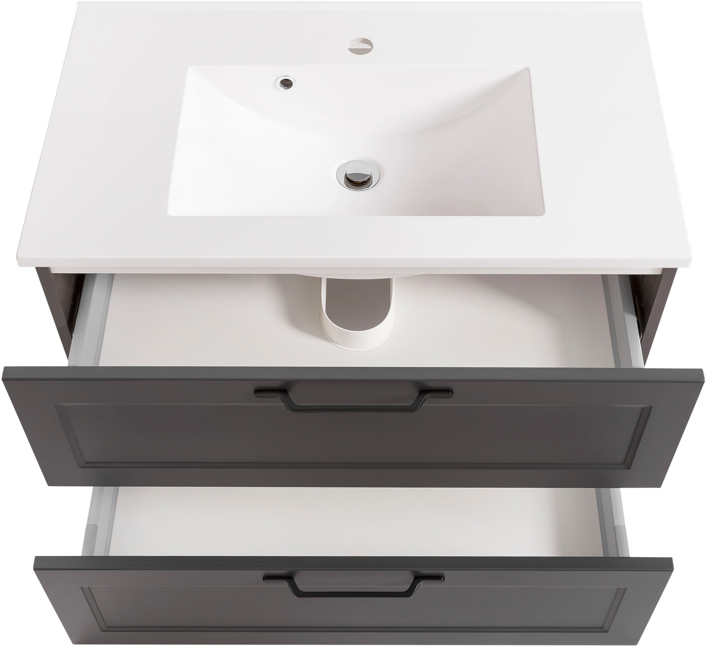 welltime Badmöbel-Set »Lana«, (Komplett-Set, 2 St.), Badezimmer-Set, 2-teilig, inkl. Waschbecken, 80 cm breit