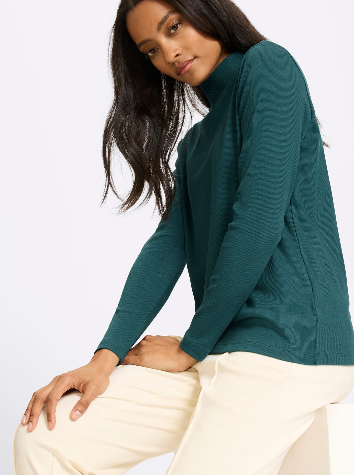 heine Langarmshirt »Rollkragen-Shirt« 1