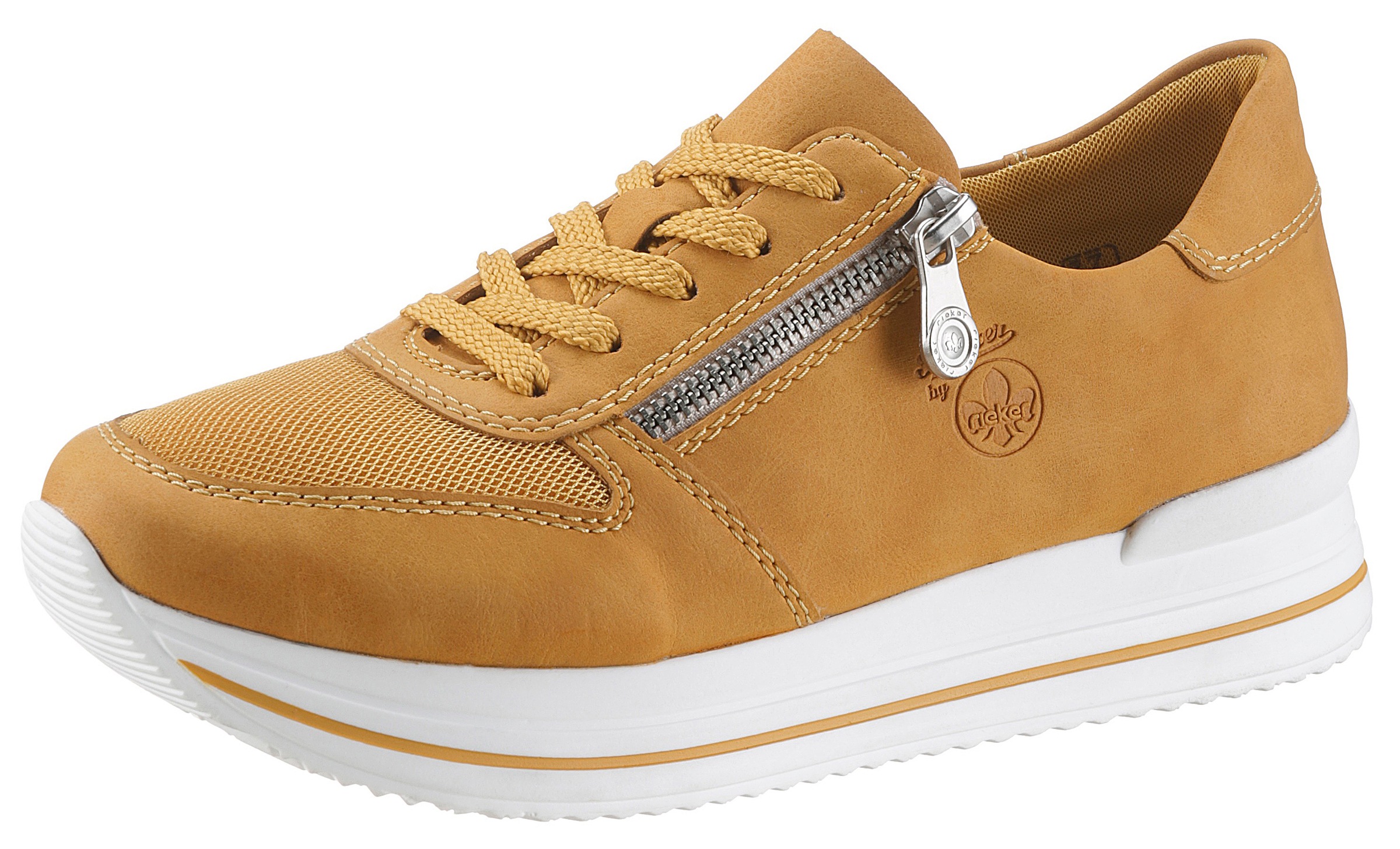 Rieker Plateausneaker, in aktueller Trendfarbe gelb