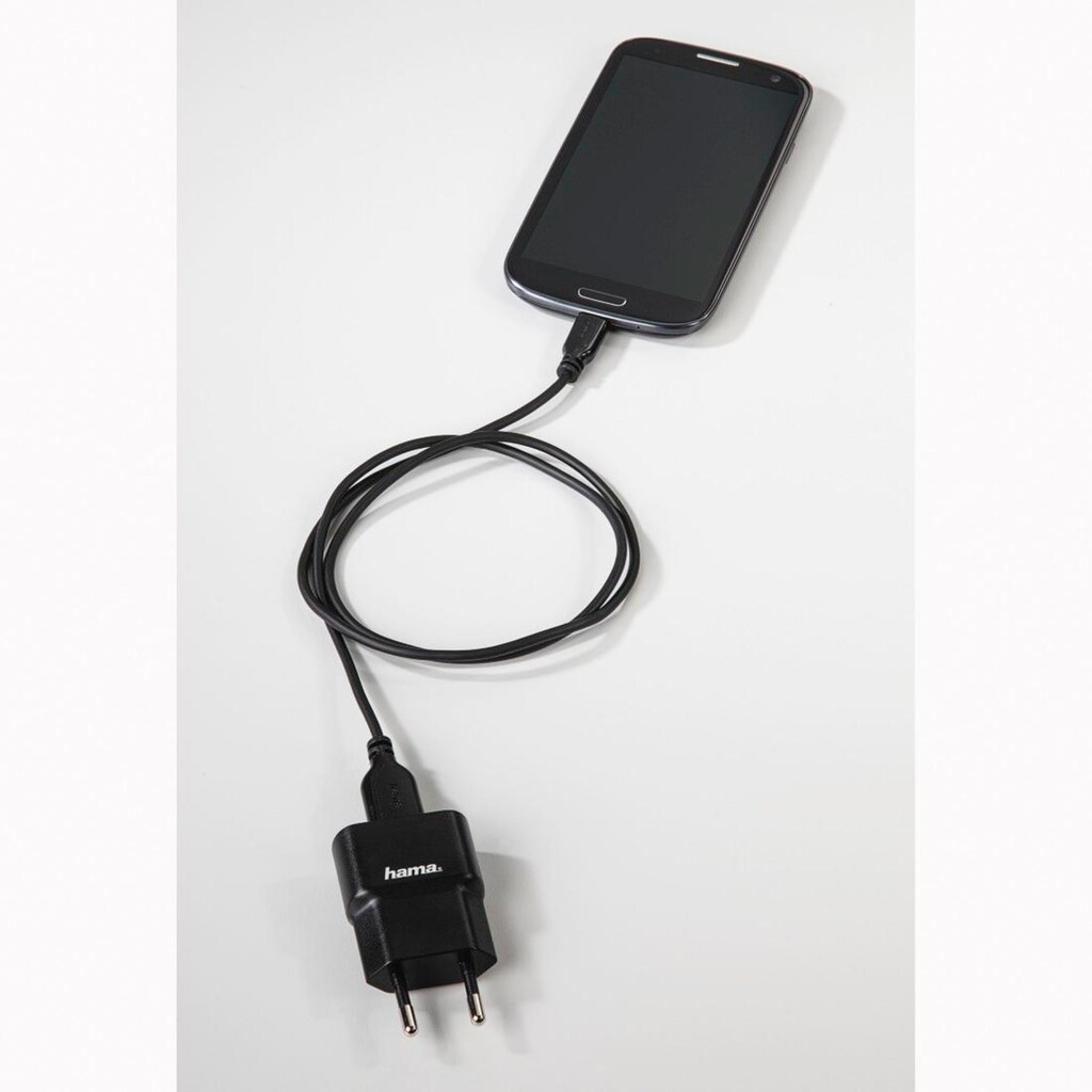 Hama USB-Kabel »Micro-USB-Kabel, vergoldet, verdrehsicher, Schwarz, 0,75 m USB-Kabel«, Micro-USB-USB Micro-B-USB Typ A, 750 cm