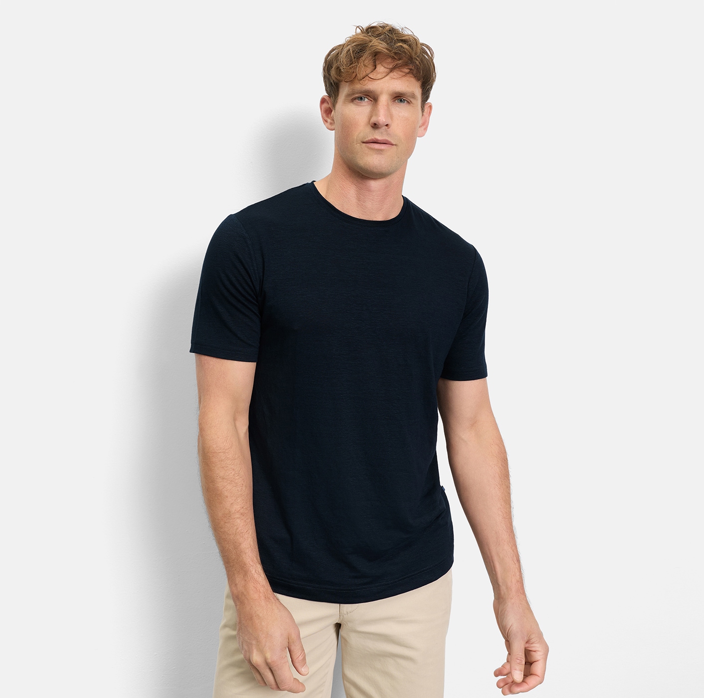 OLYMP Rundhalsshirt aus Leinen