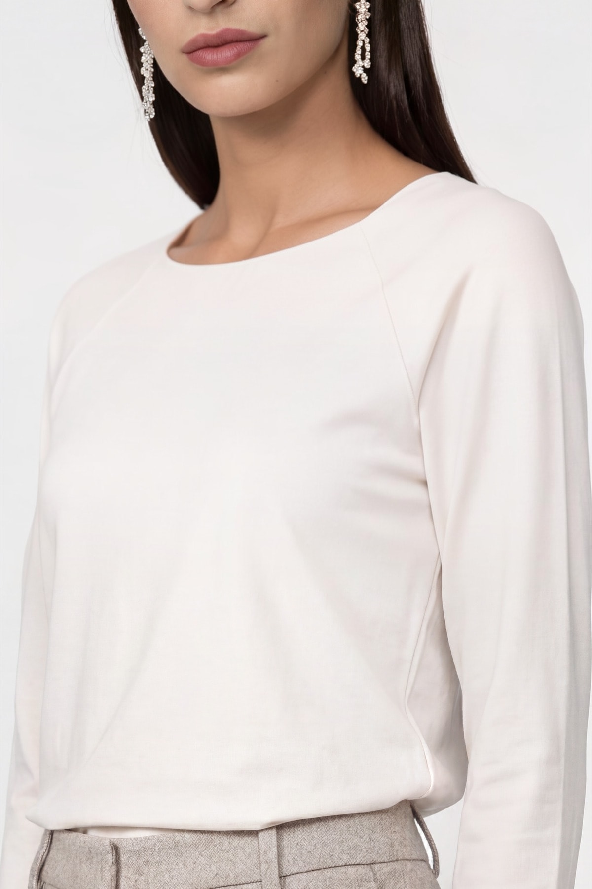Monari Langarmshirt »Basic« aus weichem Viskose-Modal-Mix, Rundhals