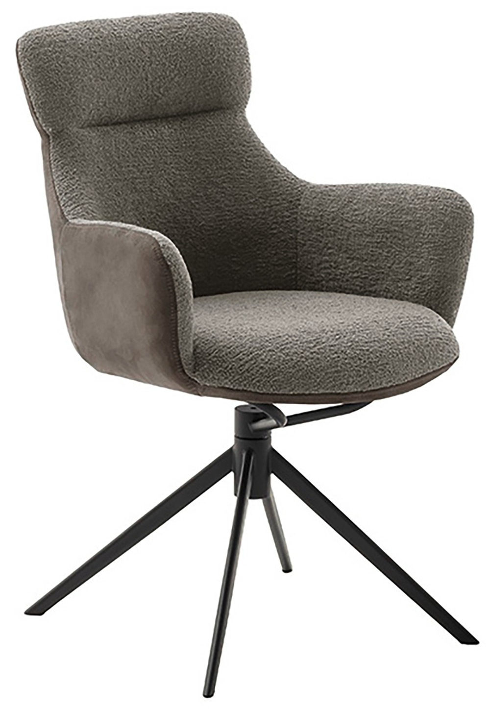 MCA furniture Esszimmerstuhl »PELION«, Feingewebe, (2er-Set), drehbar 360°, Dreh- & Schwingfunktion, Sitzhöhe ca. 50 cm
