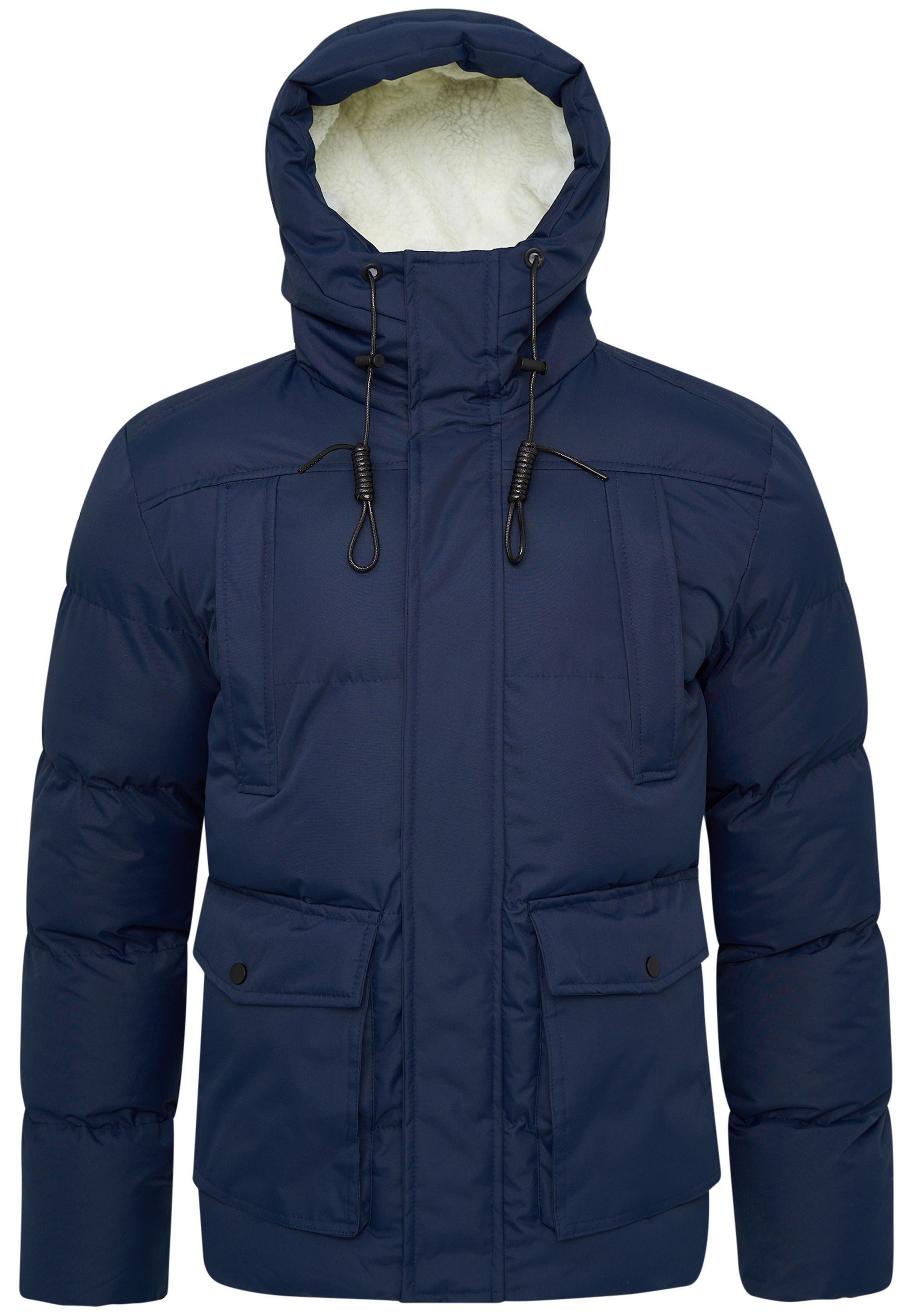 SOULSTAR Winterjacke »Steppjacke mit Kapuze & Teddyfell - Pufferjacke«