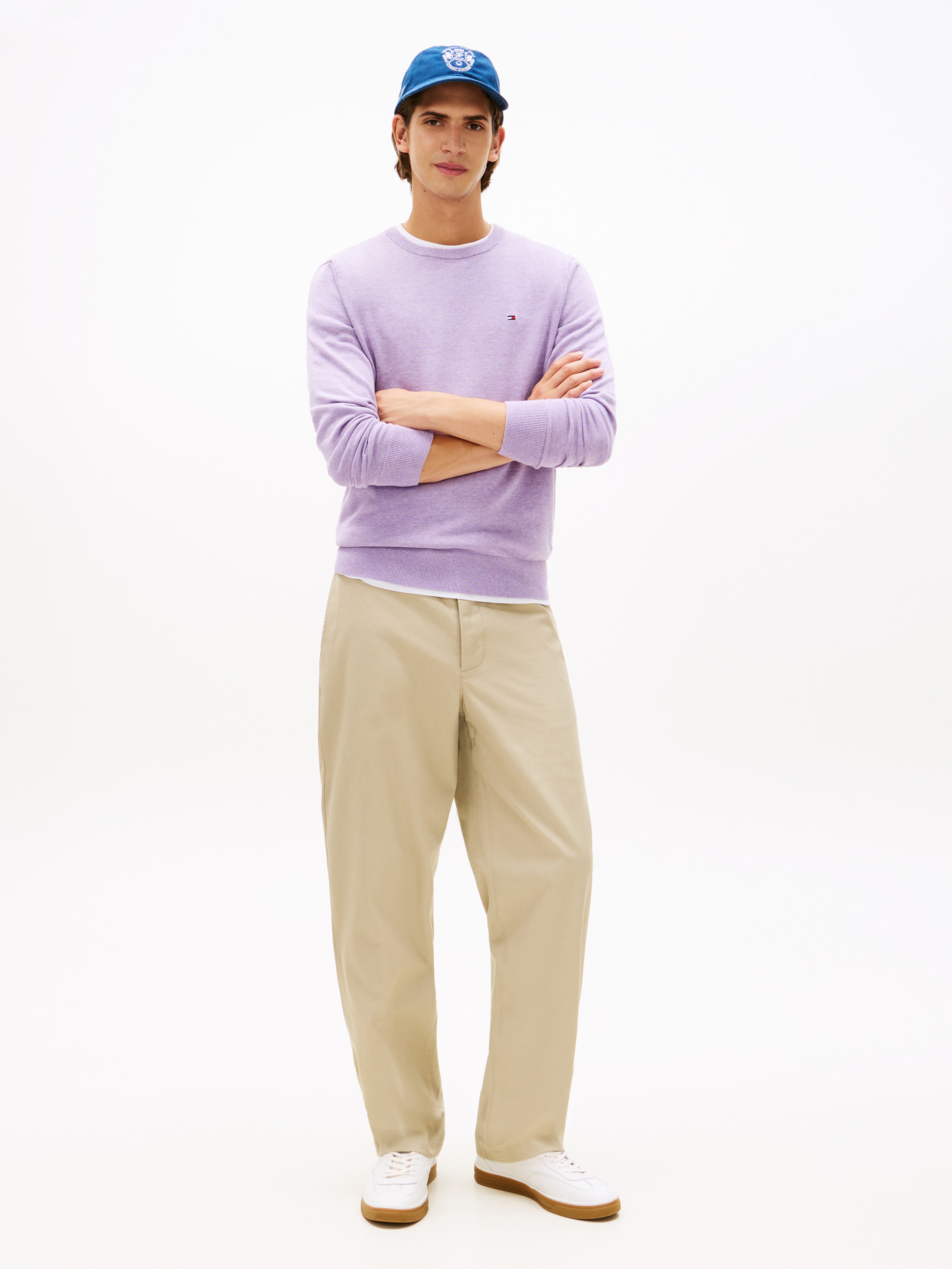 Tommy Hilfiger Rundhalspullover »ESSENTIAL COTTON« Crewneck Regular Fit Premium Mode