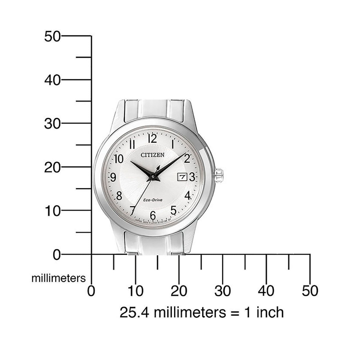 Citizen Solaruhr »FE1081-59B«, Armbanduhr, Damenuhr, Edelstahlarmband, Datum