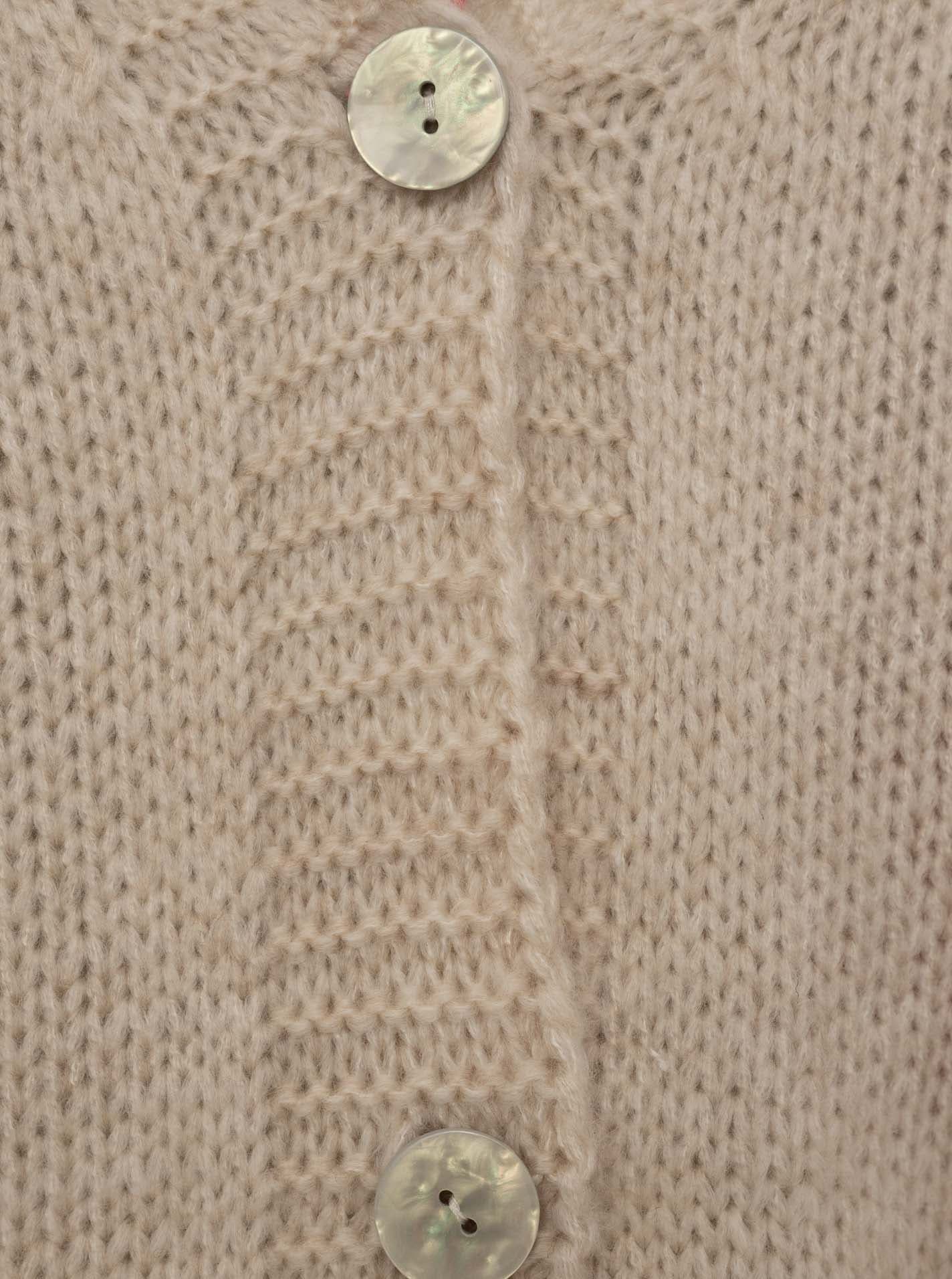 Zwillingsherz Cardigan »"Happy Vibes"« Knopfleiste, großes Motiv mit Blume und Schrift hinten, One Size