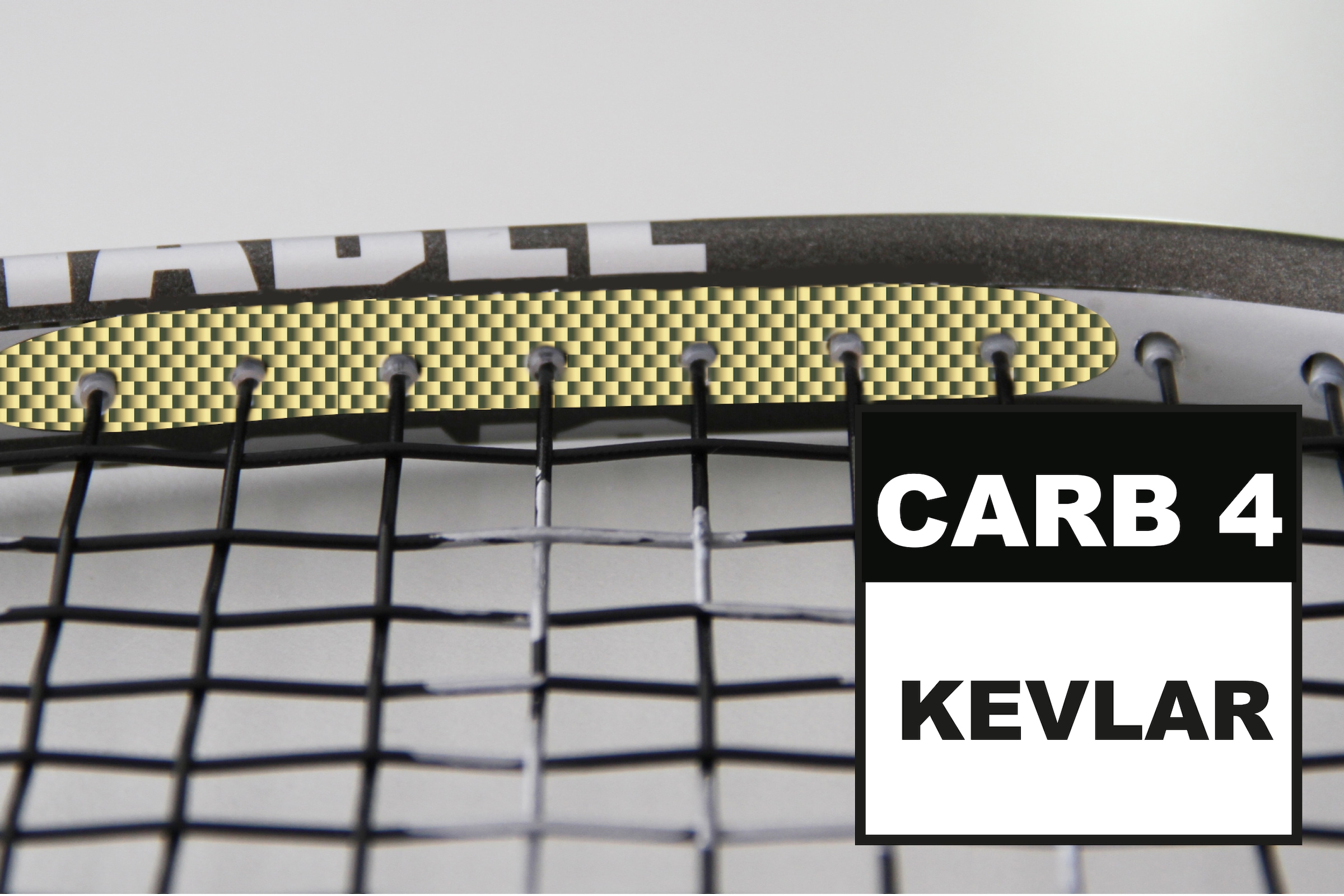 Unsquashable Squashschläger »Inspire Y-8000«, Carbon4-Kevlar, MPZ, AVH, US 600-Saite, schwarzes Griffband, nur 155g