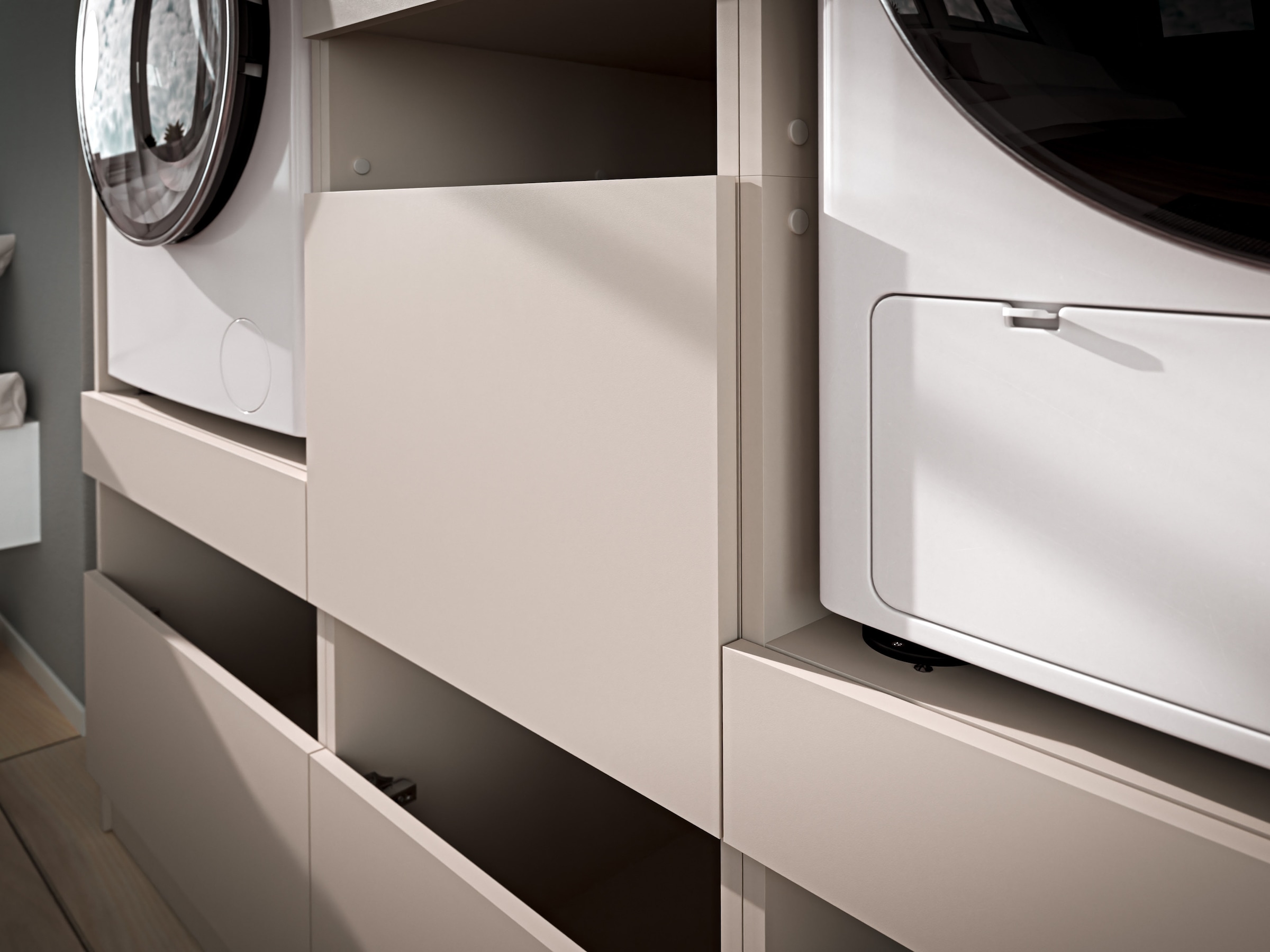 BASIC by Balculina Mehrzweckschrank-Set »Washhome B/T/H 186x68x200 cm« 3 Stk. tlg.