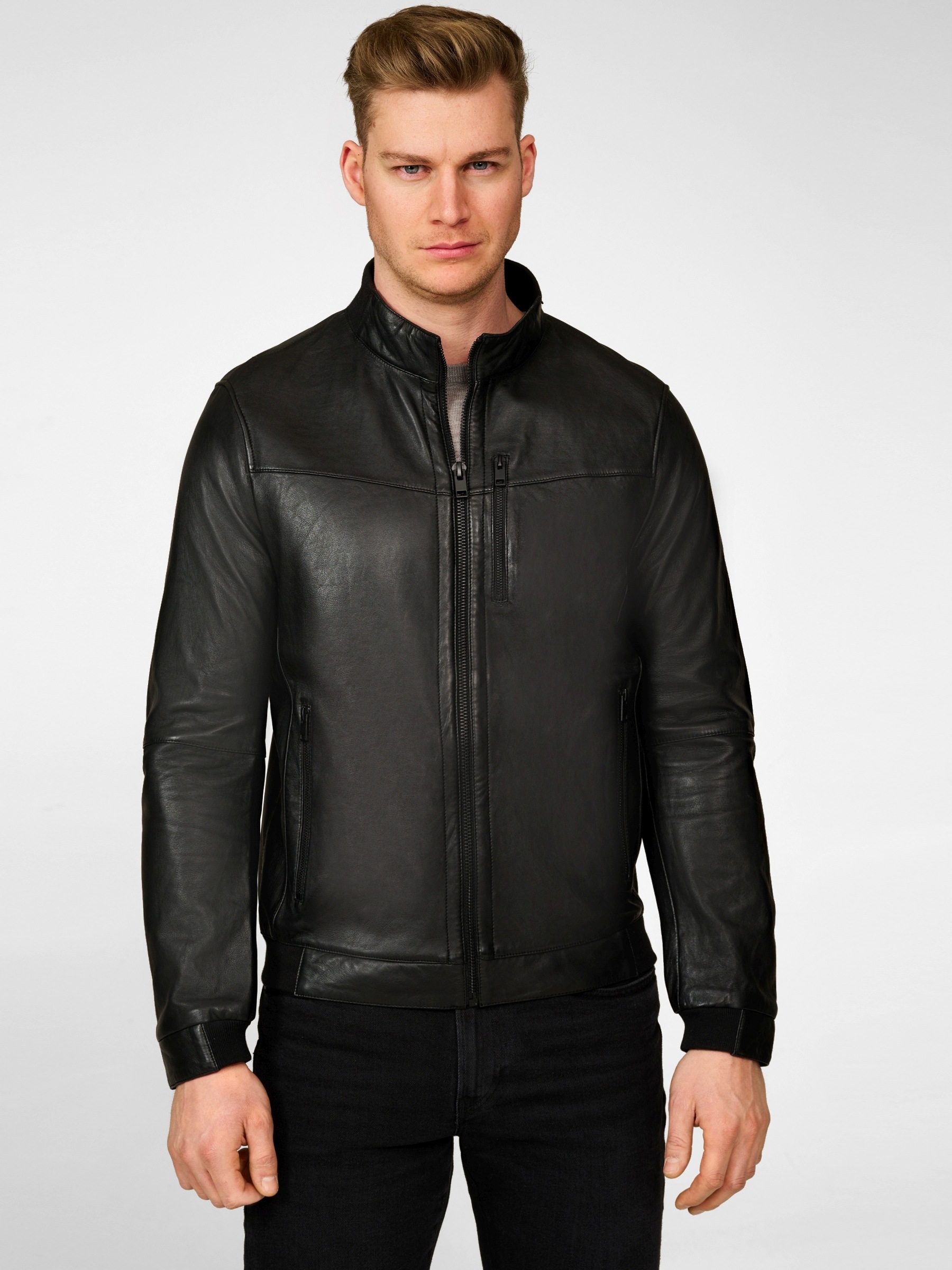 RICANO Blouson »Lederjacke Durano« ohne Kapuze Handgefertigt aus echtem Leder