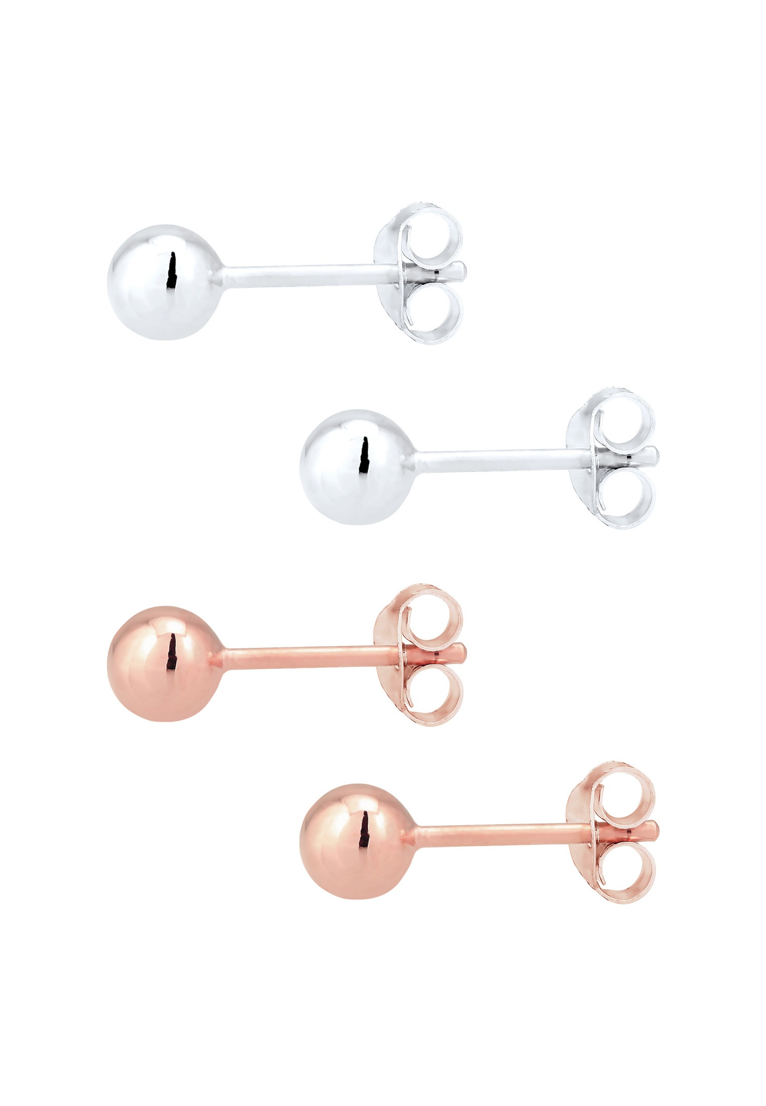 Elli Ohrstecker-Set »Ohrringe Ohrringe Kugel 2er Set 925 Sterling Silber bicolor«