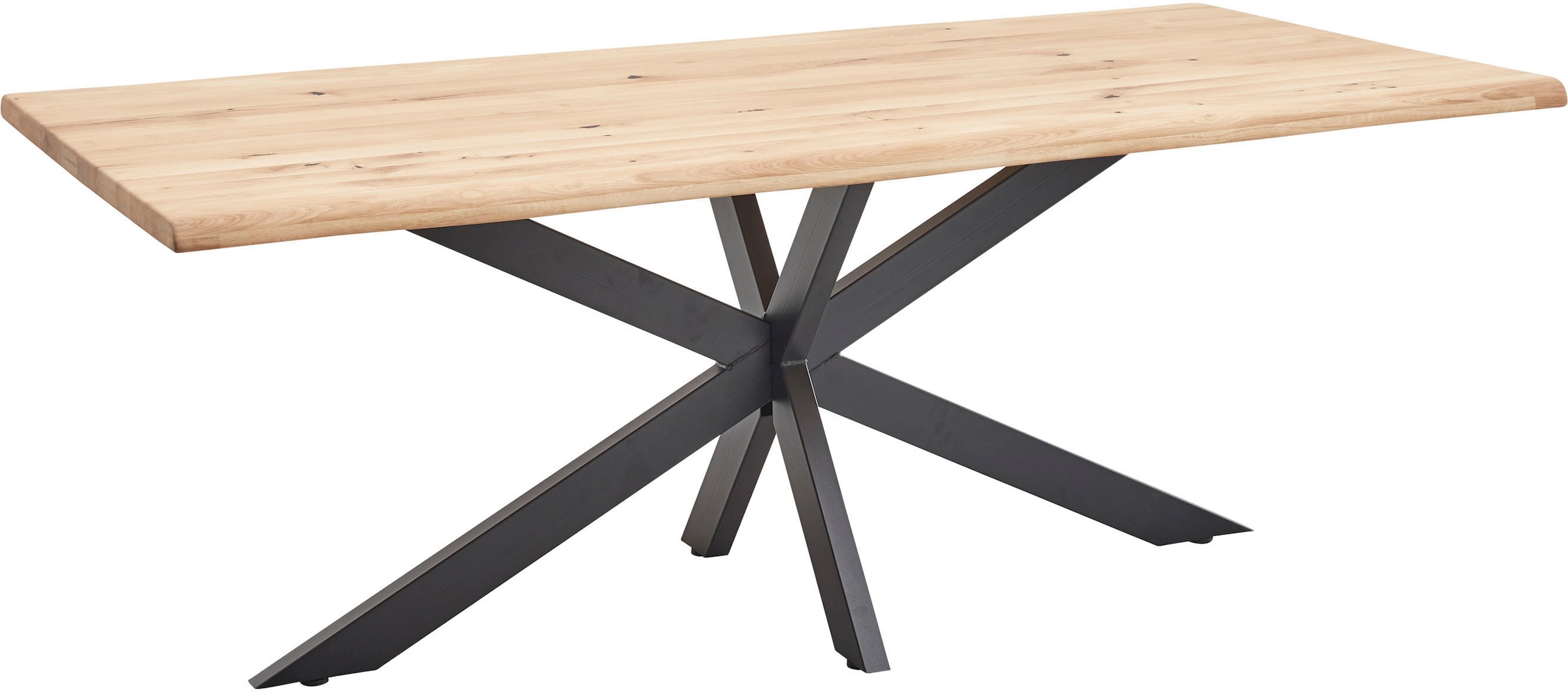 HBZ Esstisch »TOM, TOPSELLER!«, (Tisch, Esstisch), 200 cm breit Eiche Massivholz mit Baumkante