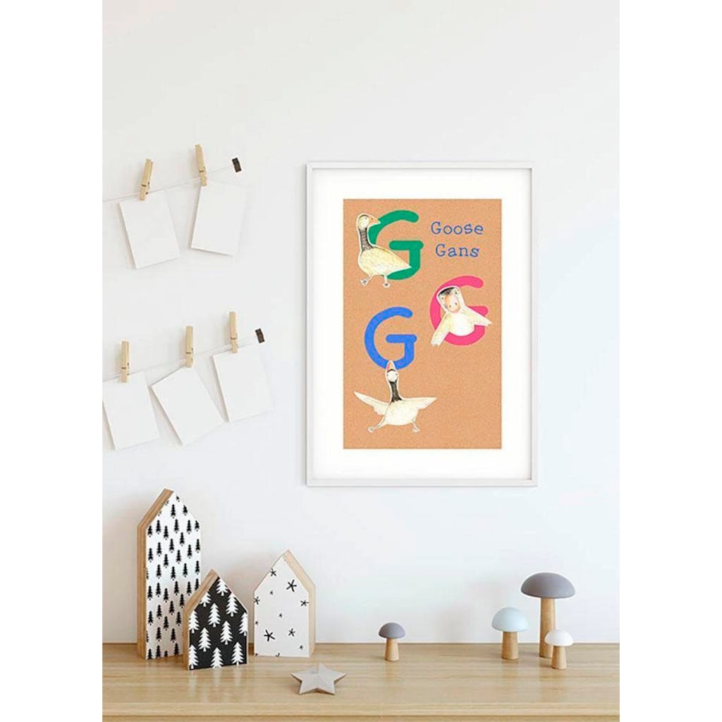 Komar Poster »ABC Animal G«, Buchstaben, (1 St.), Kinderzimmer, Schlafzimmer, Wohnzimmer