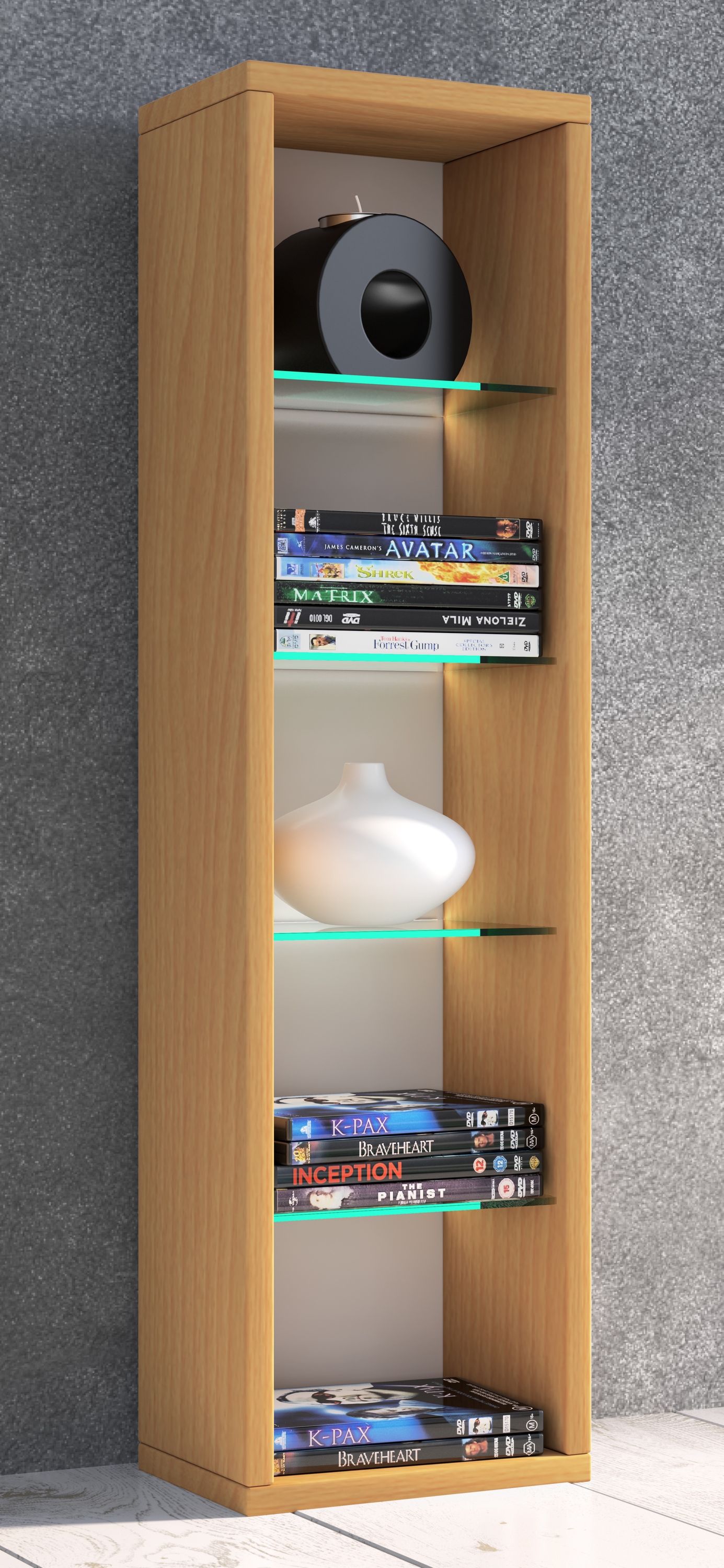 VCM Standregal »Holz CD DVD Stand Aufbewahrung Deko Regal Rasato L« 1 Stk. tlg.