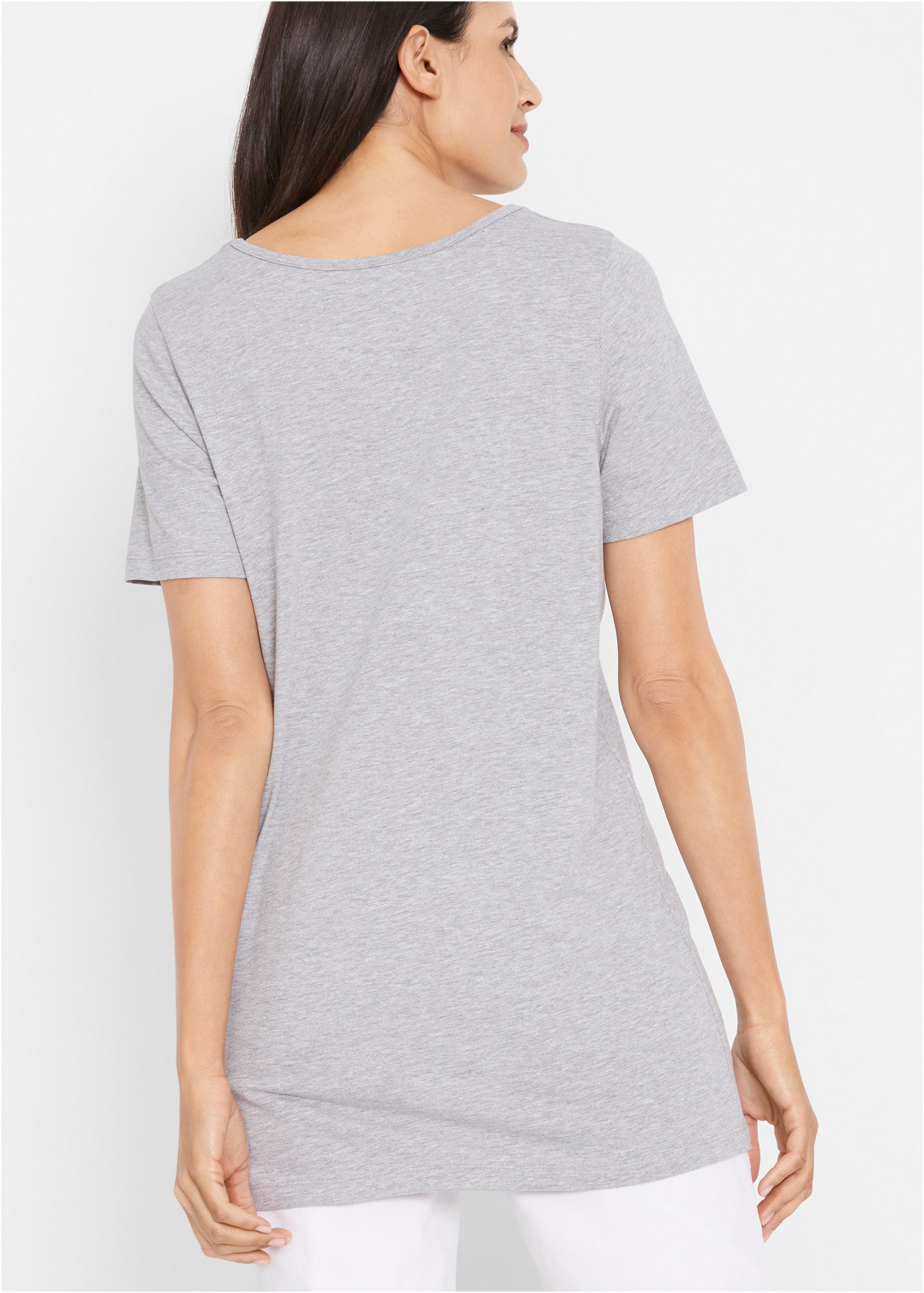 bonprix T-Shirt Packung, 2 lockerer loose fit, Halbarm, Longshirt