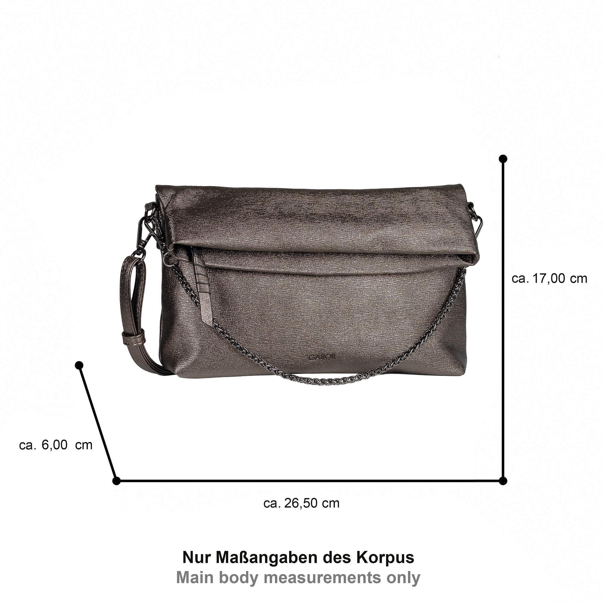 Gabor Umhängetasche »Hava« Damen Abendtasche mit Kette als Umhängeriemen