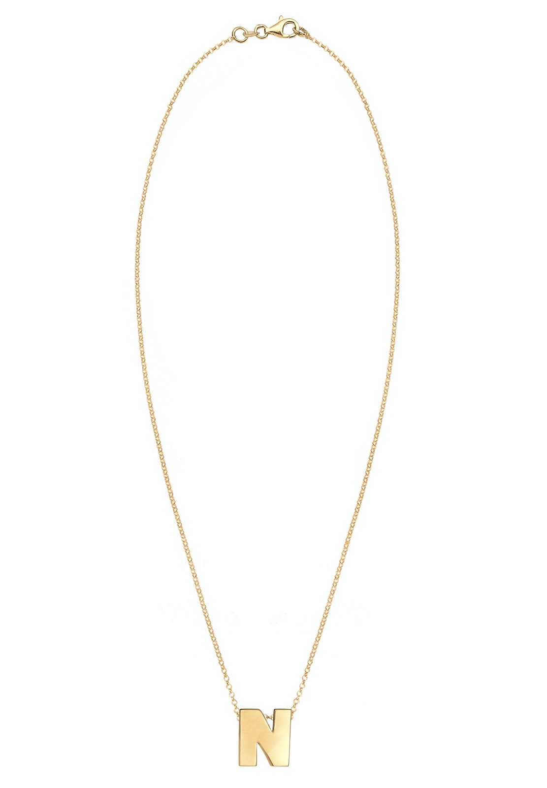 Elli Kette mit Anhänger »Halskette Buchstabe N Initialen 925 Sterling Silber«