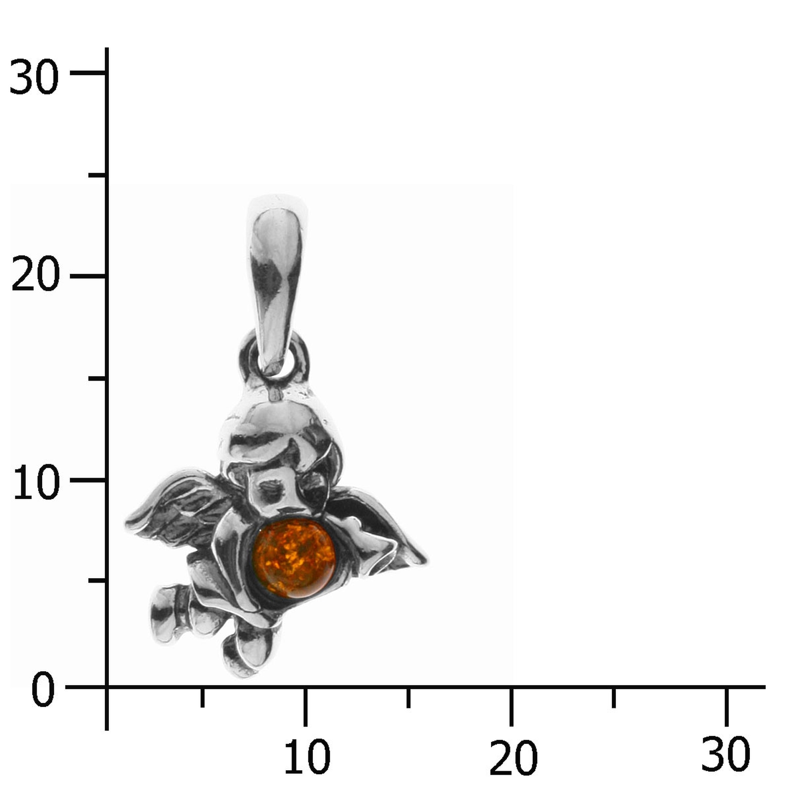 OSTSEE-SCHMUCK Kettenanhänger »- Engel - Silber 925/000 - Bernstein«