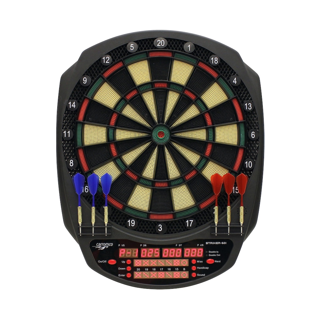 Carromco Dartscheibe »Elektronische Dartscheibe, E-Dartboard Striker-601«