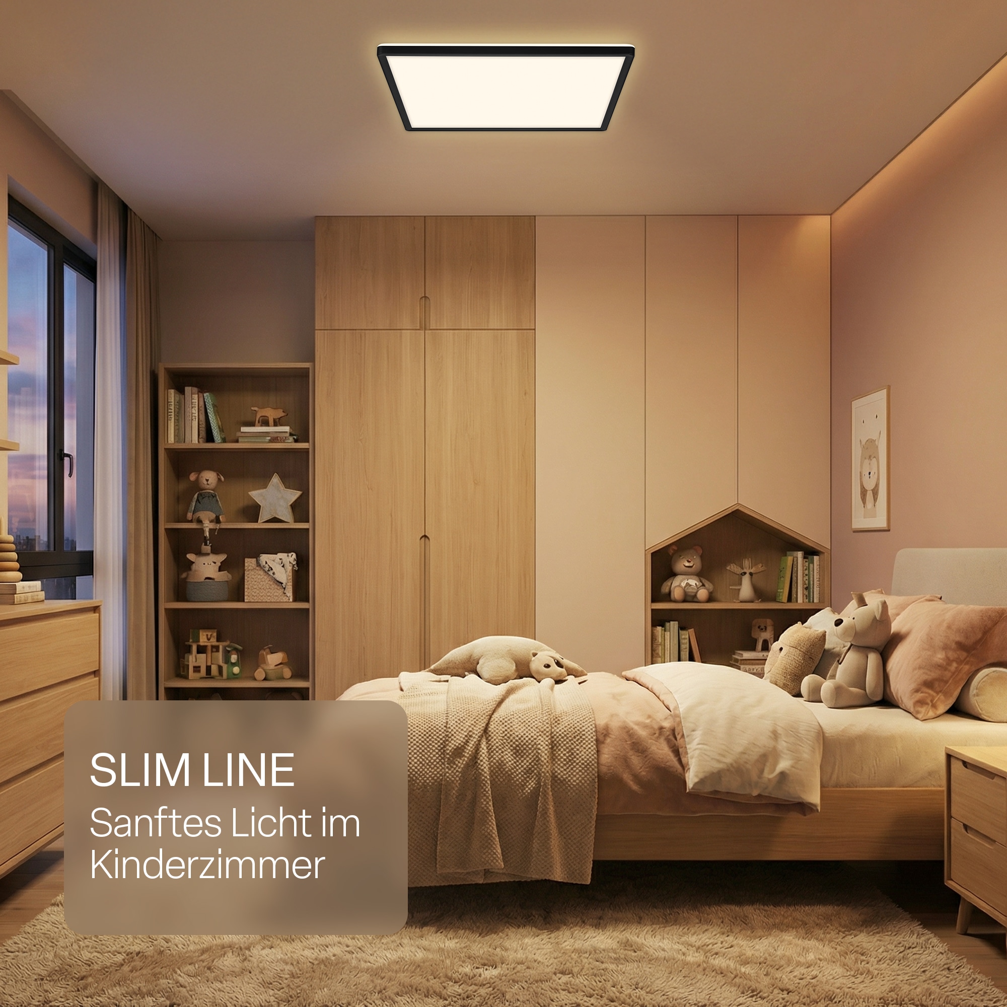 B.K.Licht LED Panel »SHALLOW« LED-Board 1 Stk. warmweiß - kaltweiß 42x42x3 cm, Badlampe, Badezimmer, Küche, Wohnzimmer