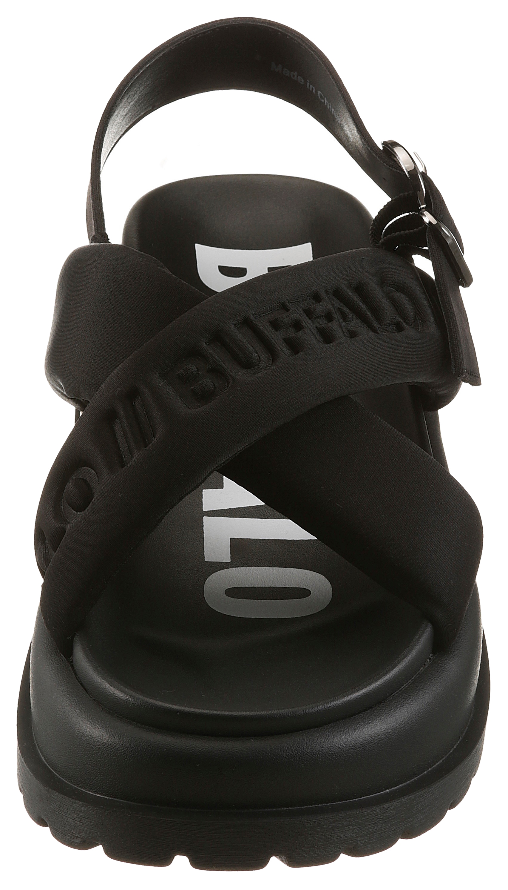 Buffalo Plateausandale  Sandalette, Sommerschuh mit gekreuzter Bandage