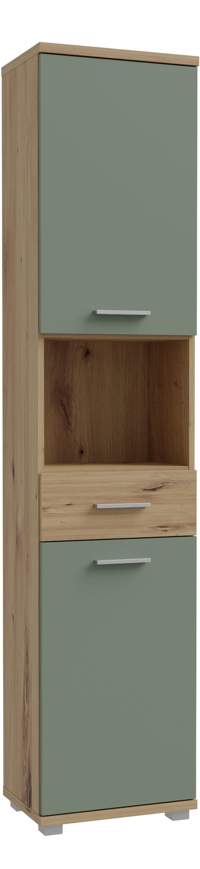 Hochschrank, Hochschrank, Stauraum, 2 Türen, Schubkasten