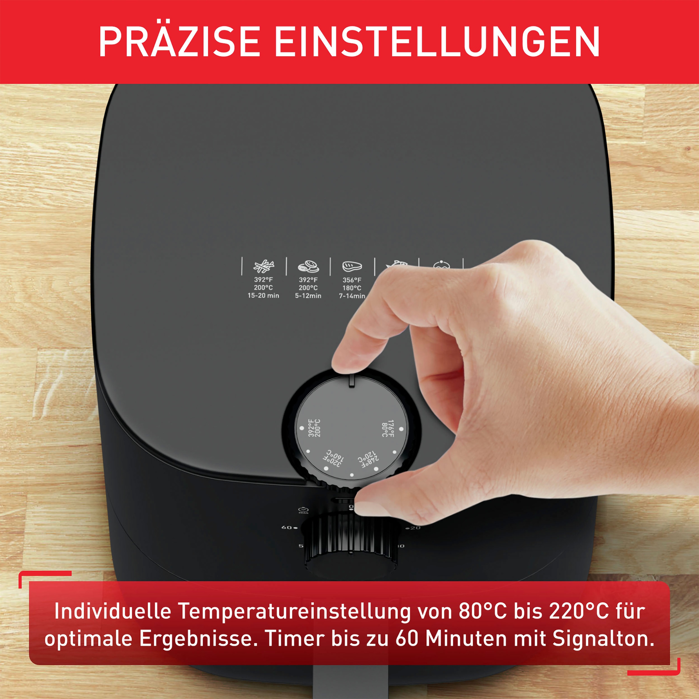 Tefal Heißluftfritteuse »EY1308 Easy Fry Essential«, 1430 W, kompaktes Design, energiesparend, knusprige Ergebnisse, gesund Kochen